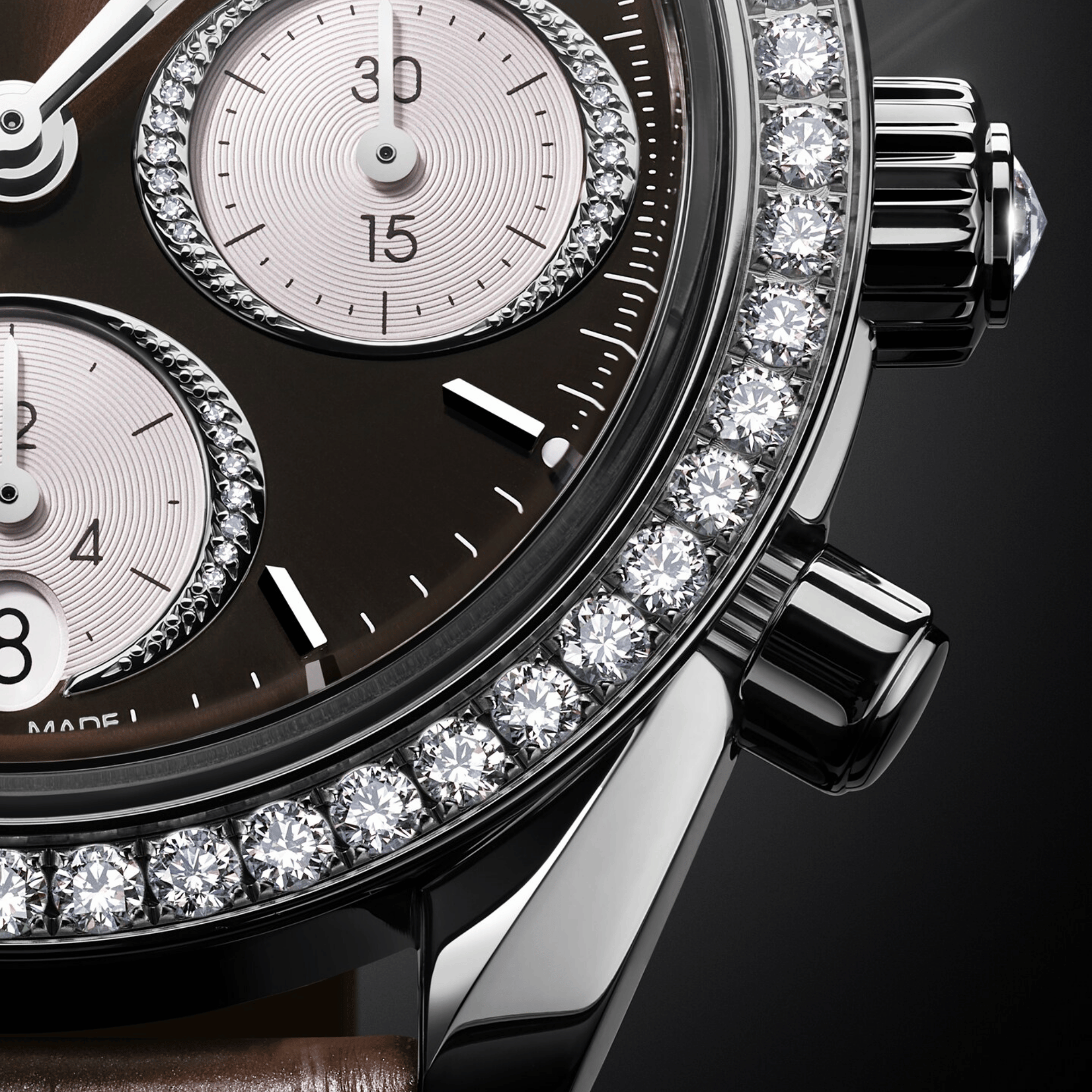 Speedmaster Steel Diamond Brown Dial 38mm Product Image 3