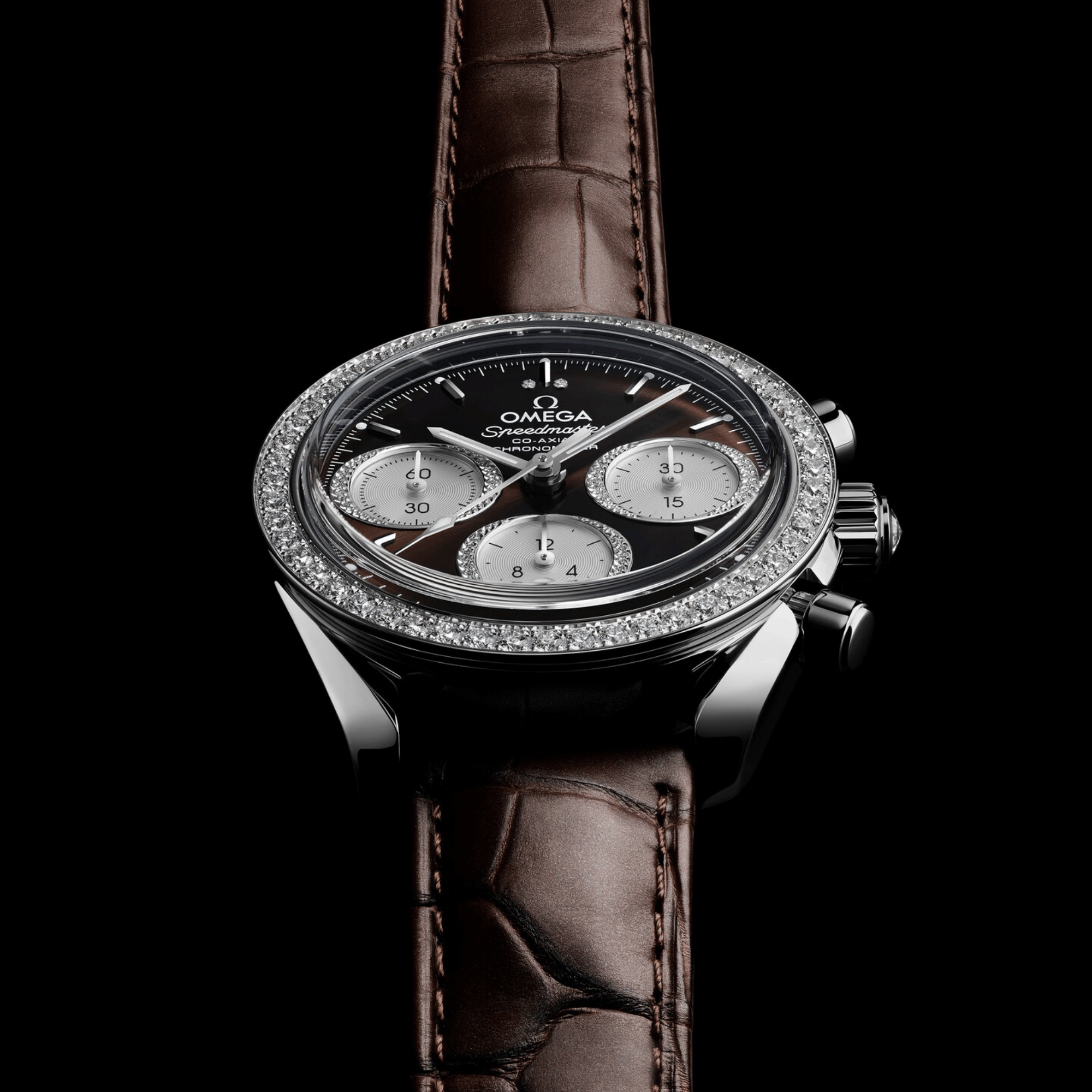 Speedmaster Steel Diamond Brown Dial 38mm Product Image 6