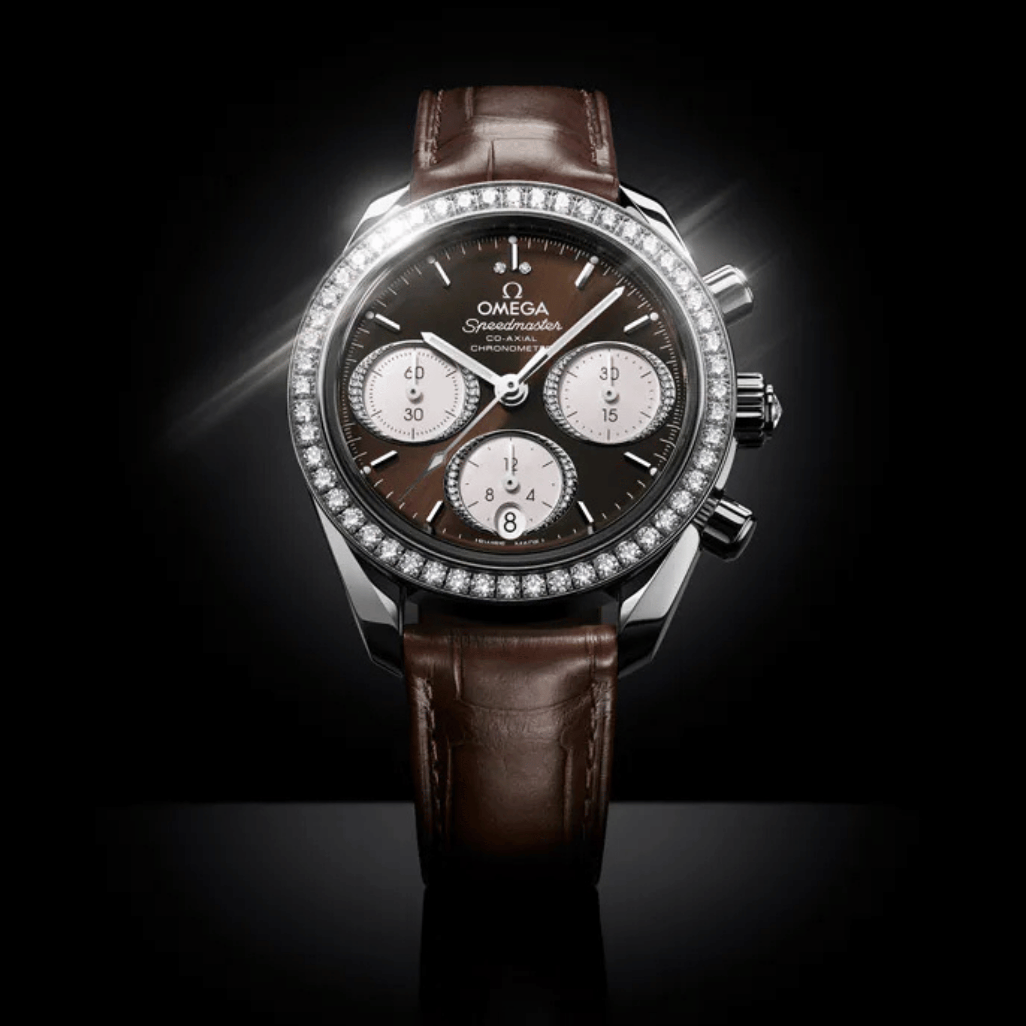 Speedmaster Steel Diamond Brown Dial 38mm Product Image 7