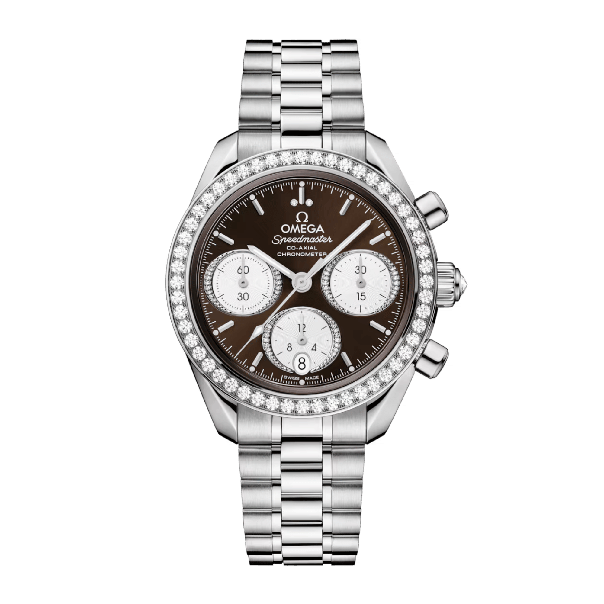 Speedmaster Date Steel Diamond Brown Dial 38mm Product Image
