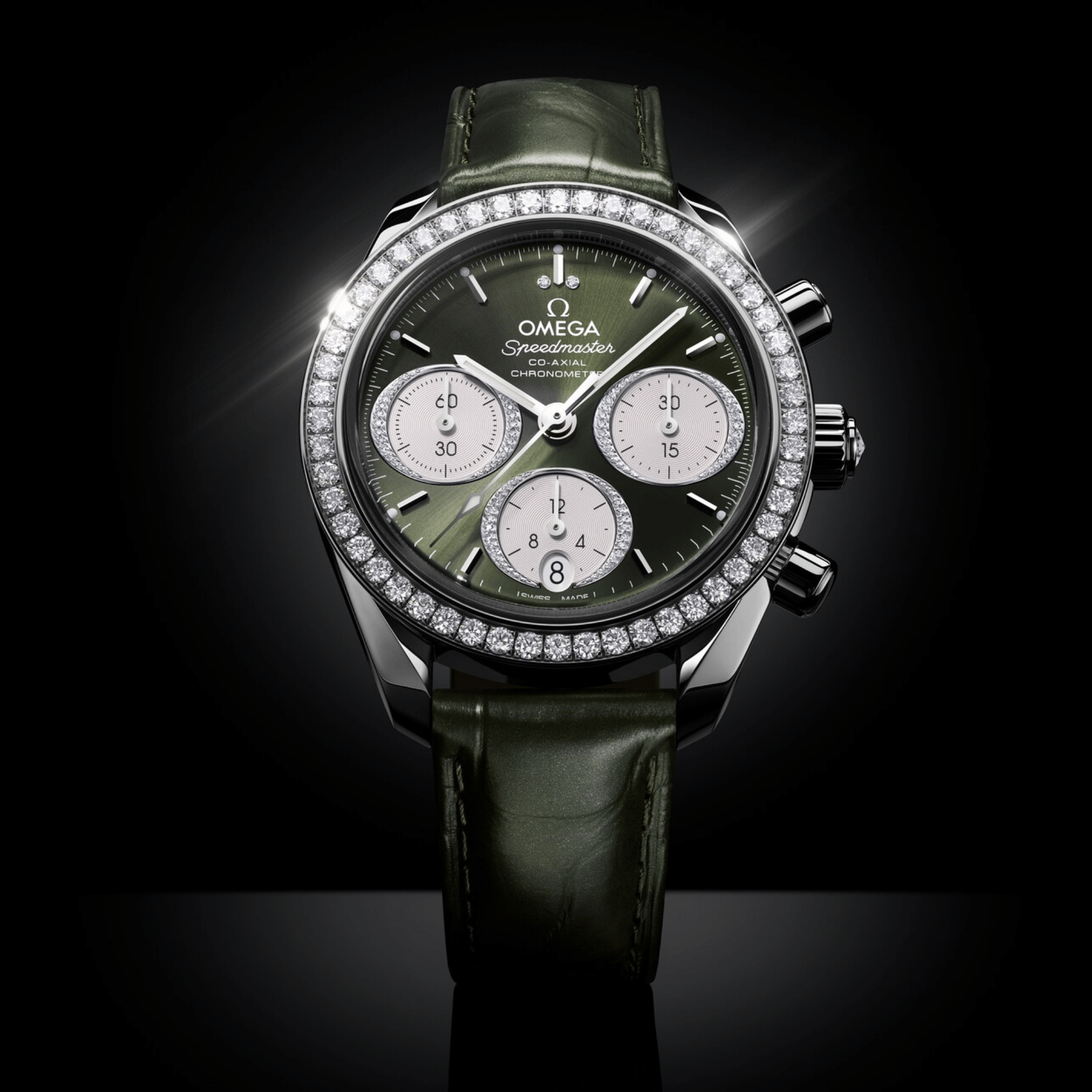Speedmaster Steel Diamond Green Dial 38mm Product Image 1