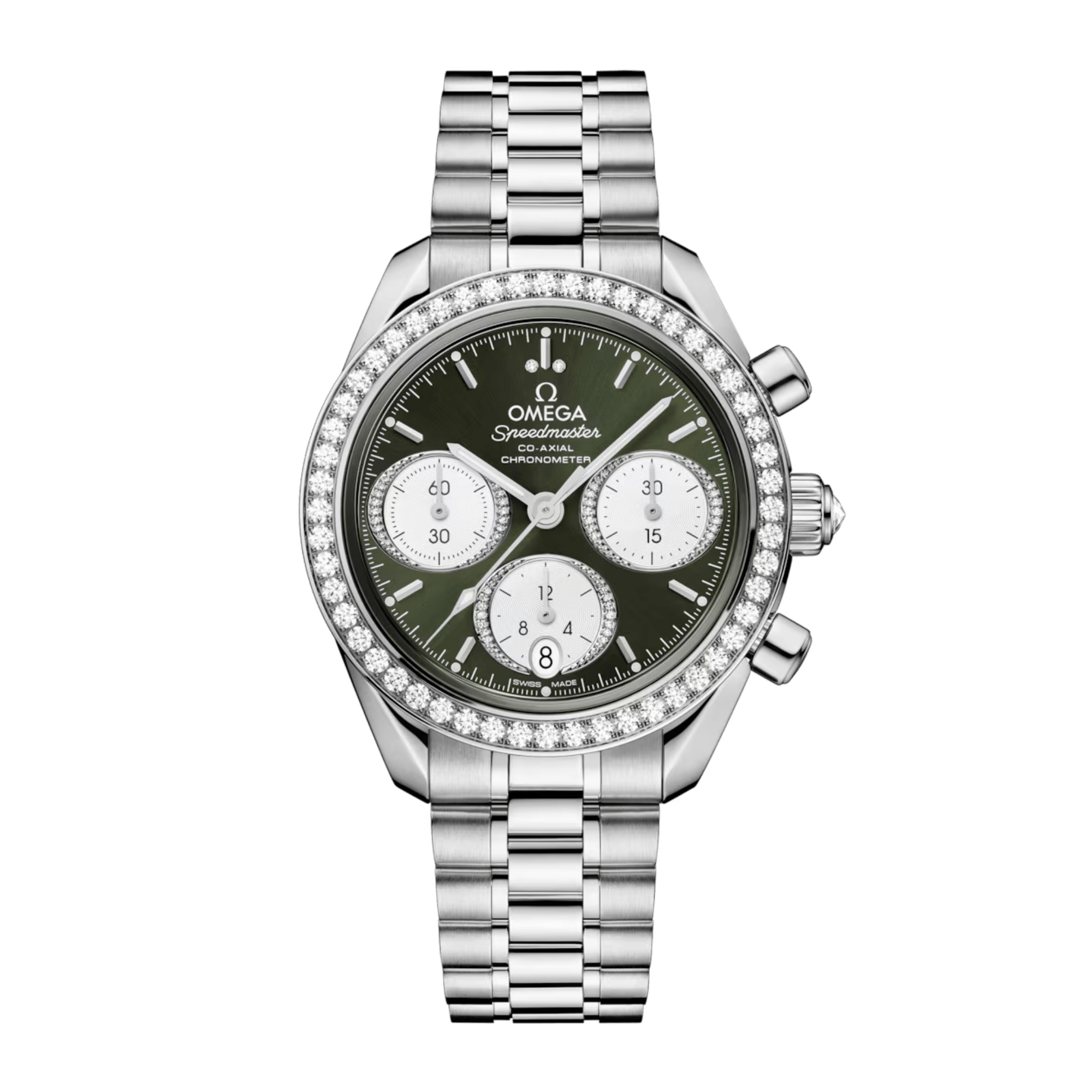 Speedmaster Date Steel Diamond Green Dial 38mm Product Image