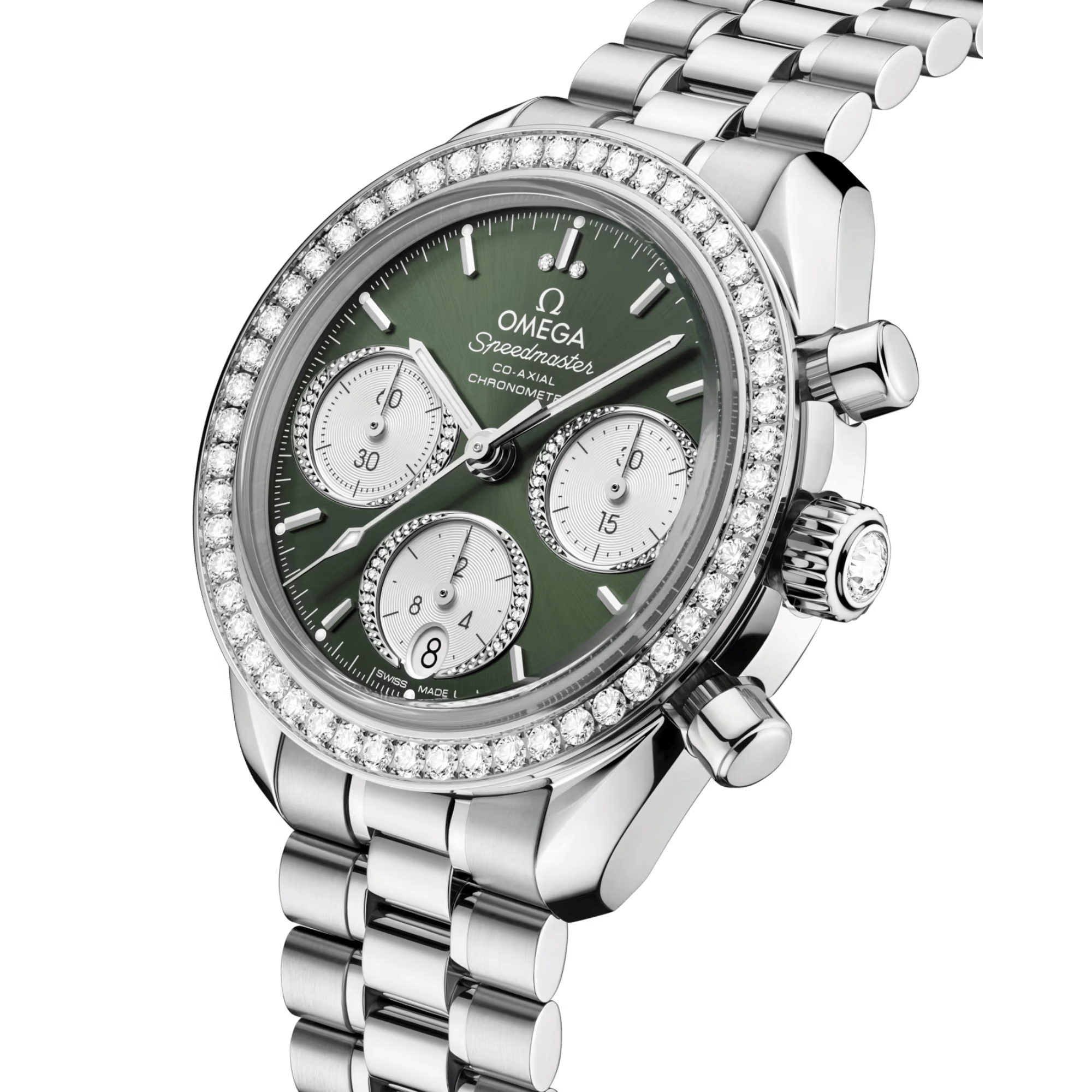 Speedmaster Date Steel Diamond Green Dial 38mm Product Image 1
