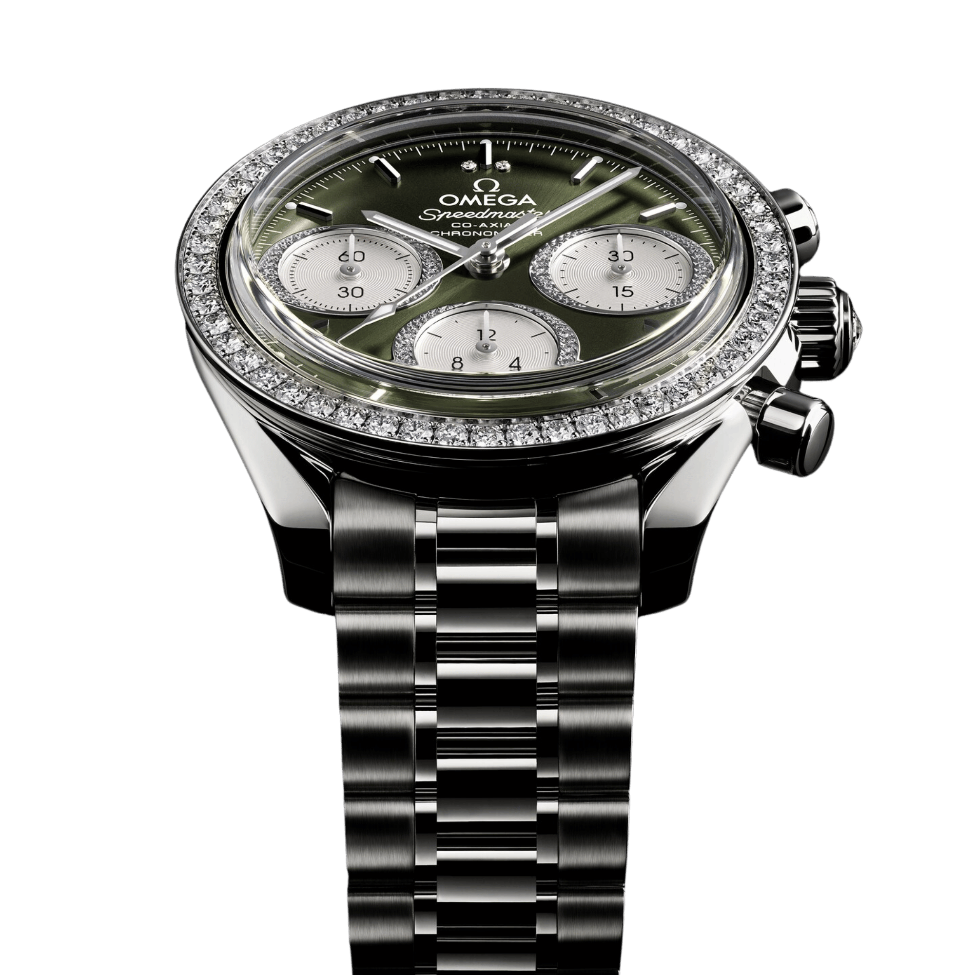 Speedmaster Date Steel Diamond Green Dial 38mm Product Image 2