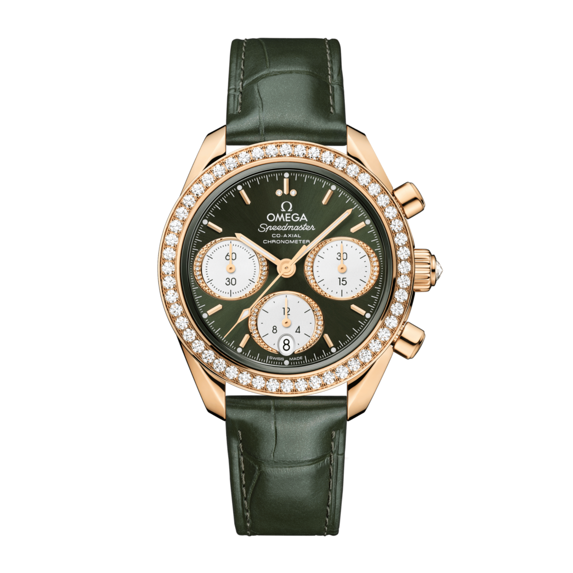 Speedmaster Moonshine Gold Diamond Green Dial 38mm Product Image