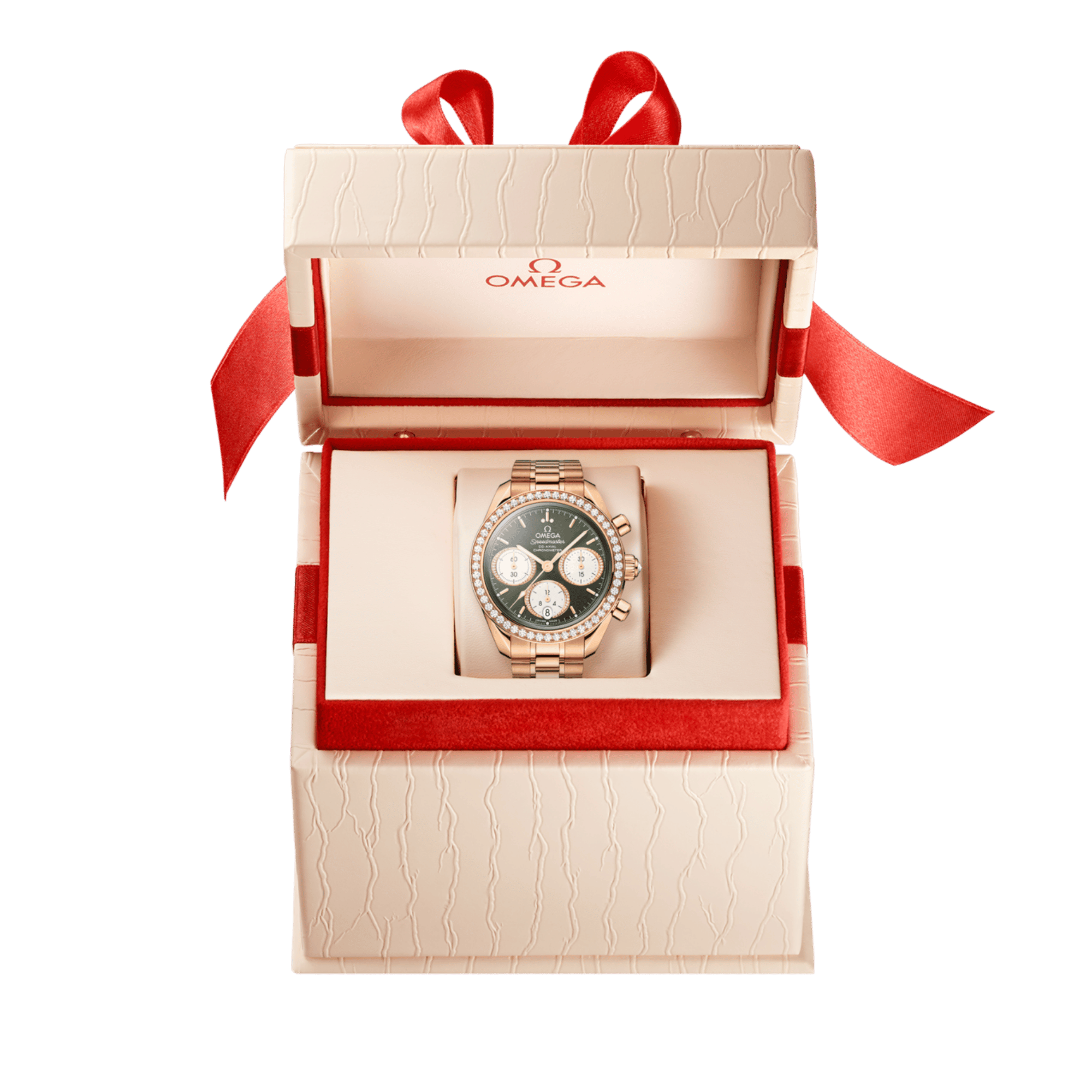 Speedmaster Date Moonshine Gold Diamond Green Dial 38mm Product Image 6