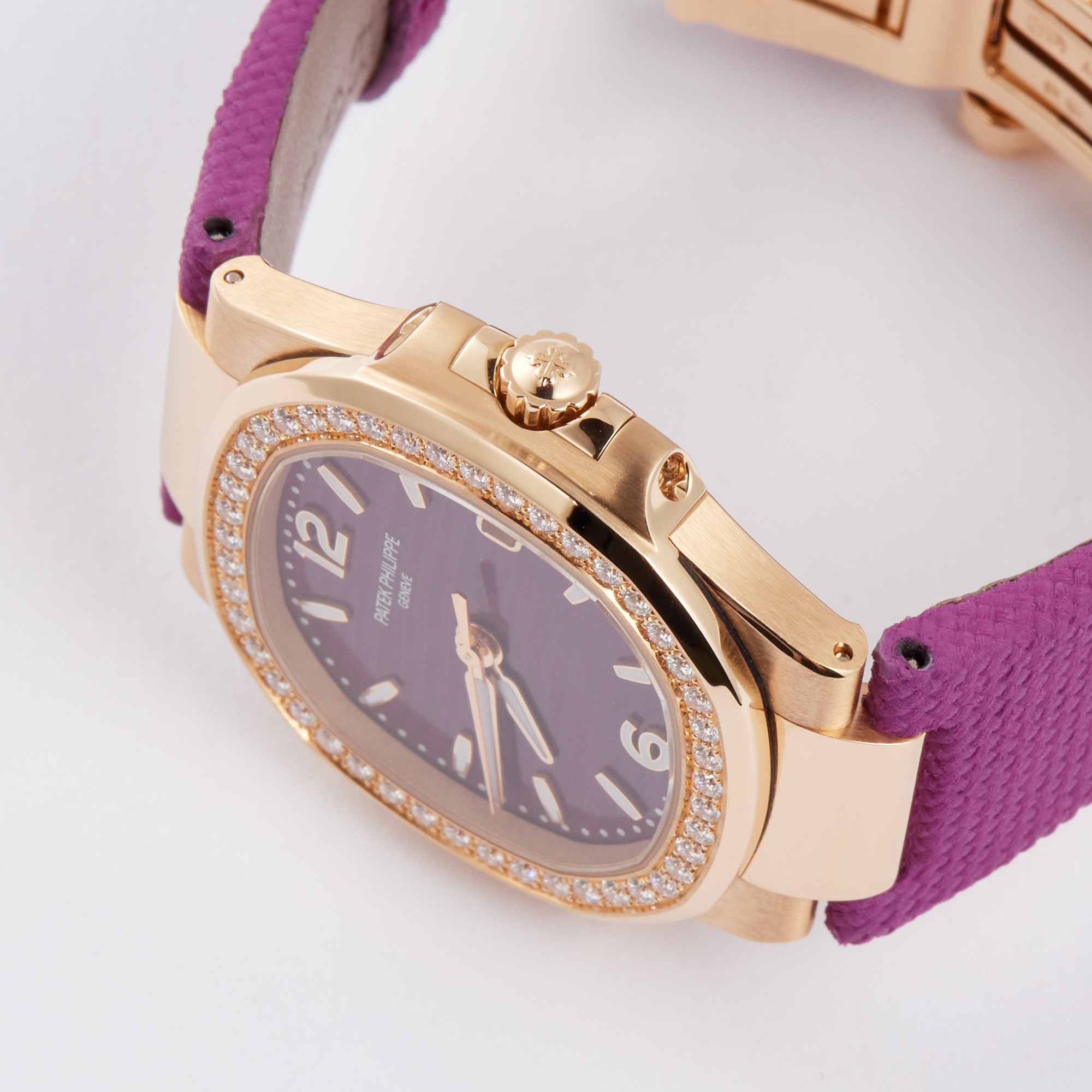Nautilus Rose Gold Diamond Purple Dial 32mm Product Image 2