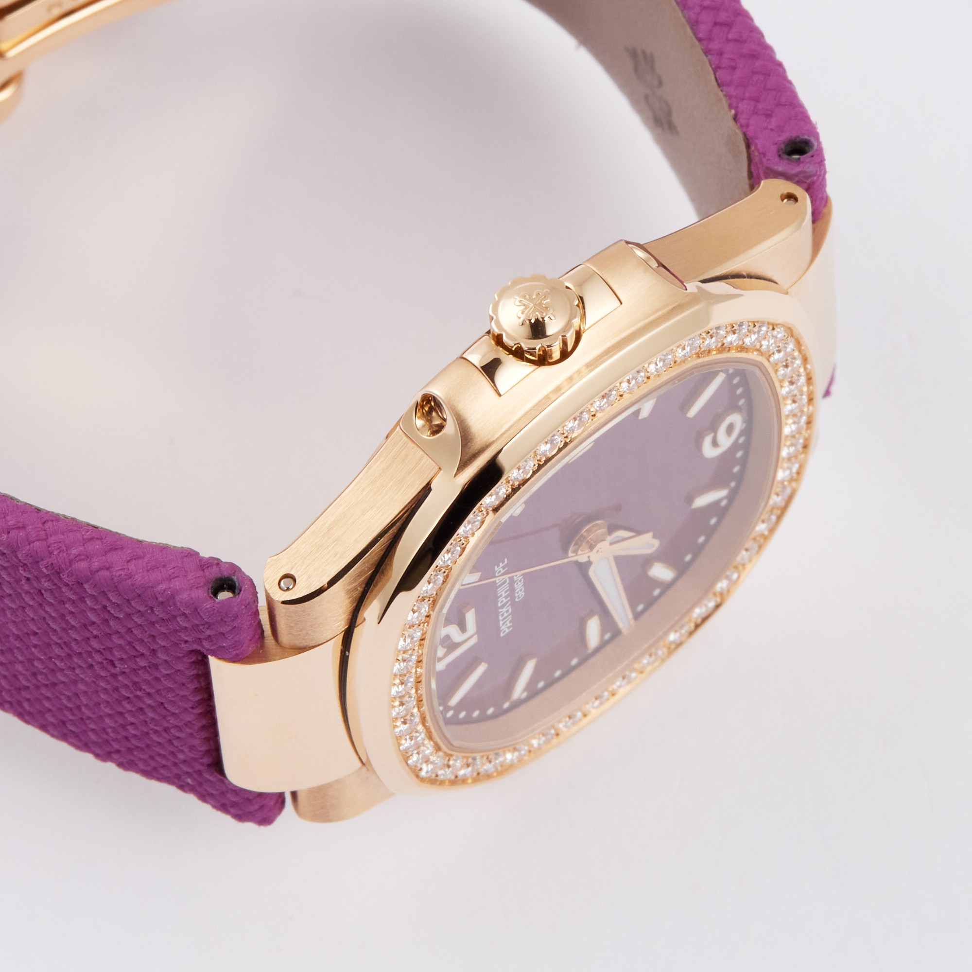 Nautilus Rose Gold Diamond Purple Dial 32mm Product Image 3