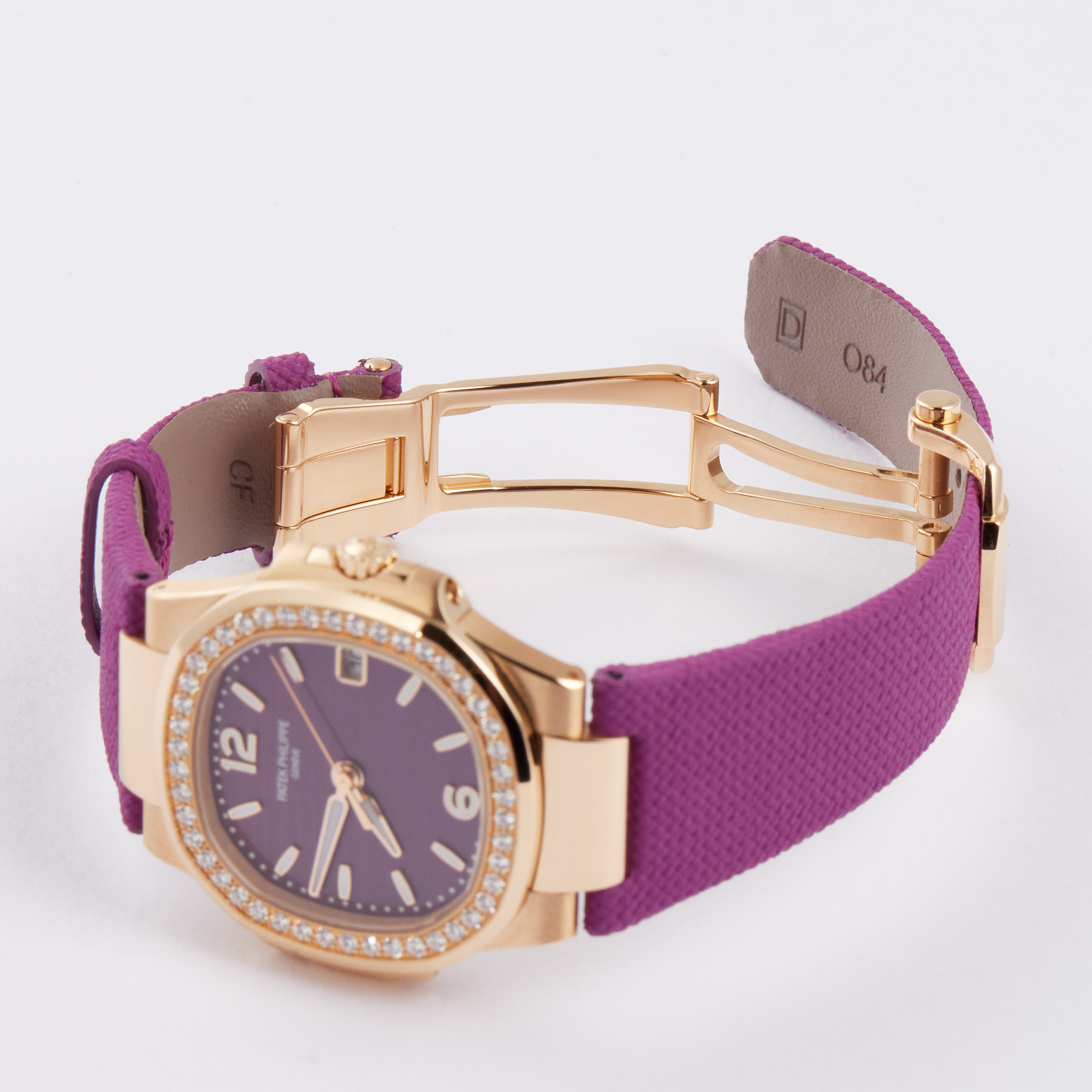 Nautilus Rose Gold Diamond Purple Dial 32mm Product Image 8