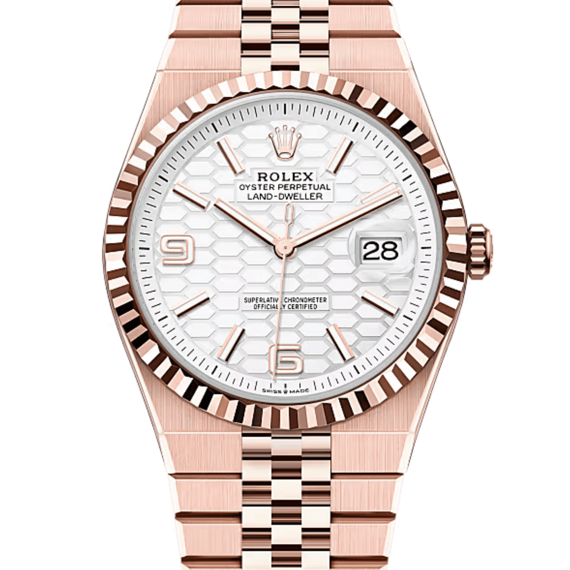 Land-Dweller Rose Gold Jubilee White Dial 40mm Product Image 1