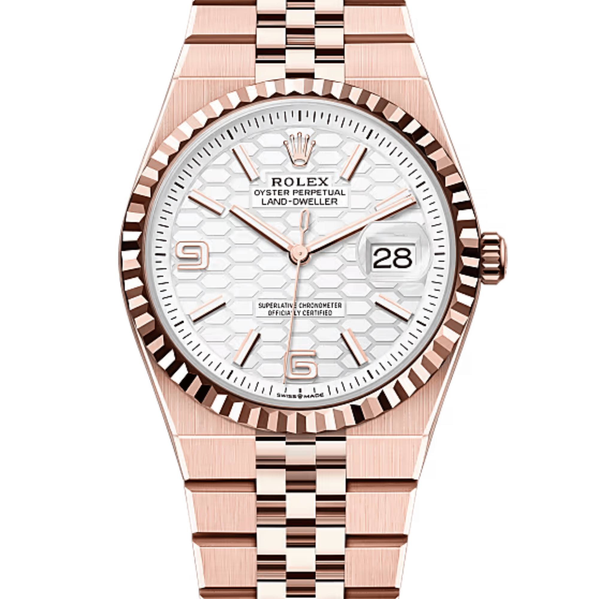 Land-Dweller Rose Gold Jubilee White Dial 36mm Product Image 1