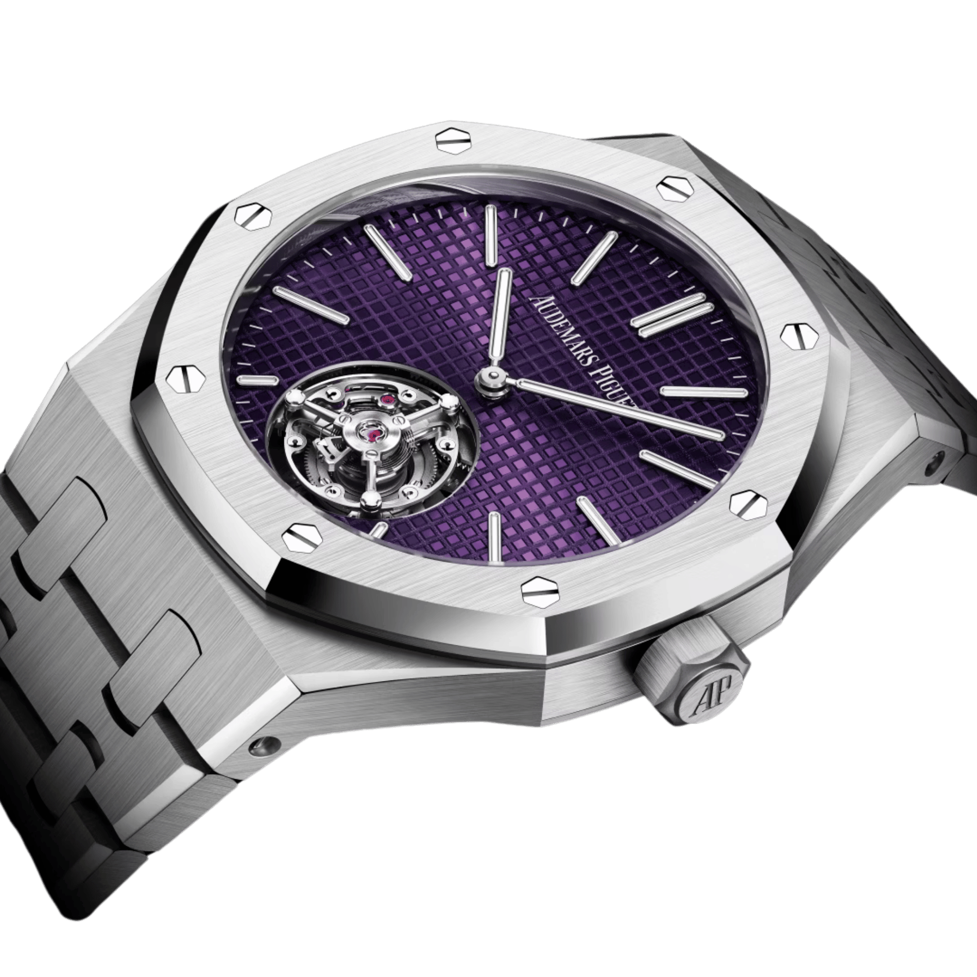 Royal Oak Flying Tourbillon Extra-Thin RD#3 Steel Purple Dial 37mm Product Image 1