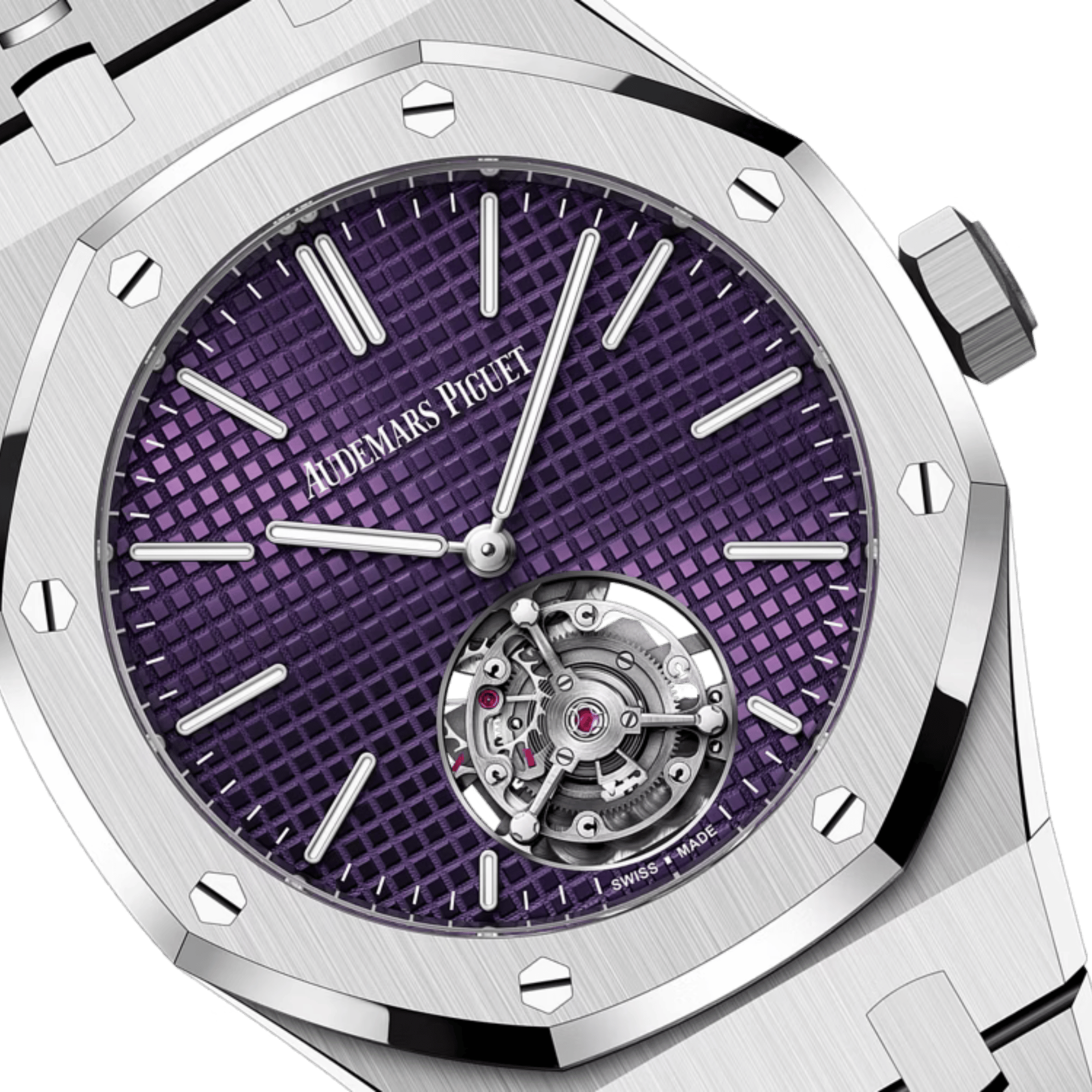 Royal Oak Flying Tourbillon Extra-Thin RD#3 Steel Purple Dial 37mm Product Image 2