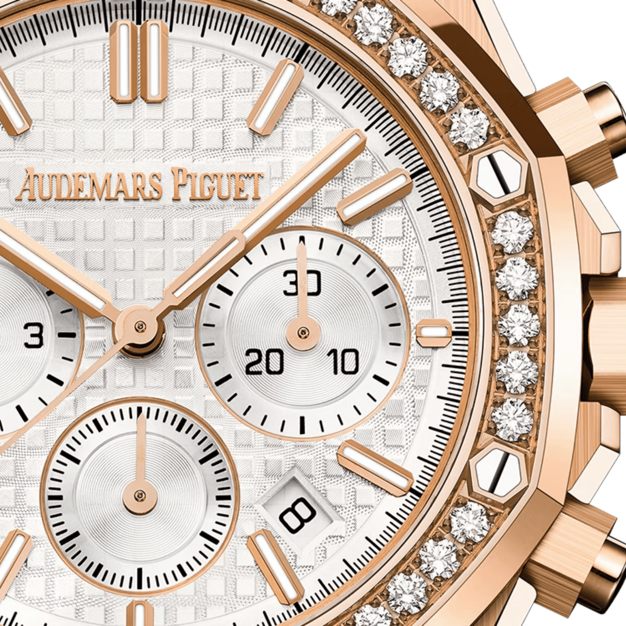 Royal Oak Chronograph Rose Gold Diamond Silver Dial 38mm Product Image 3