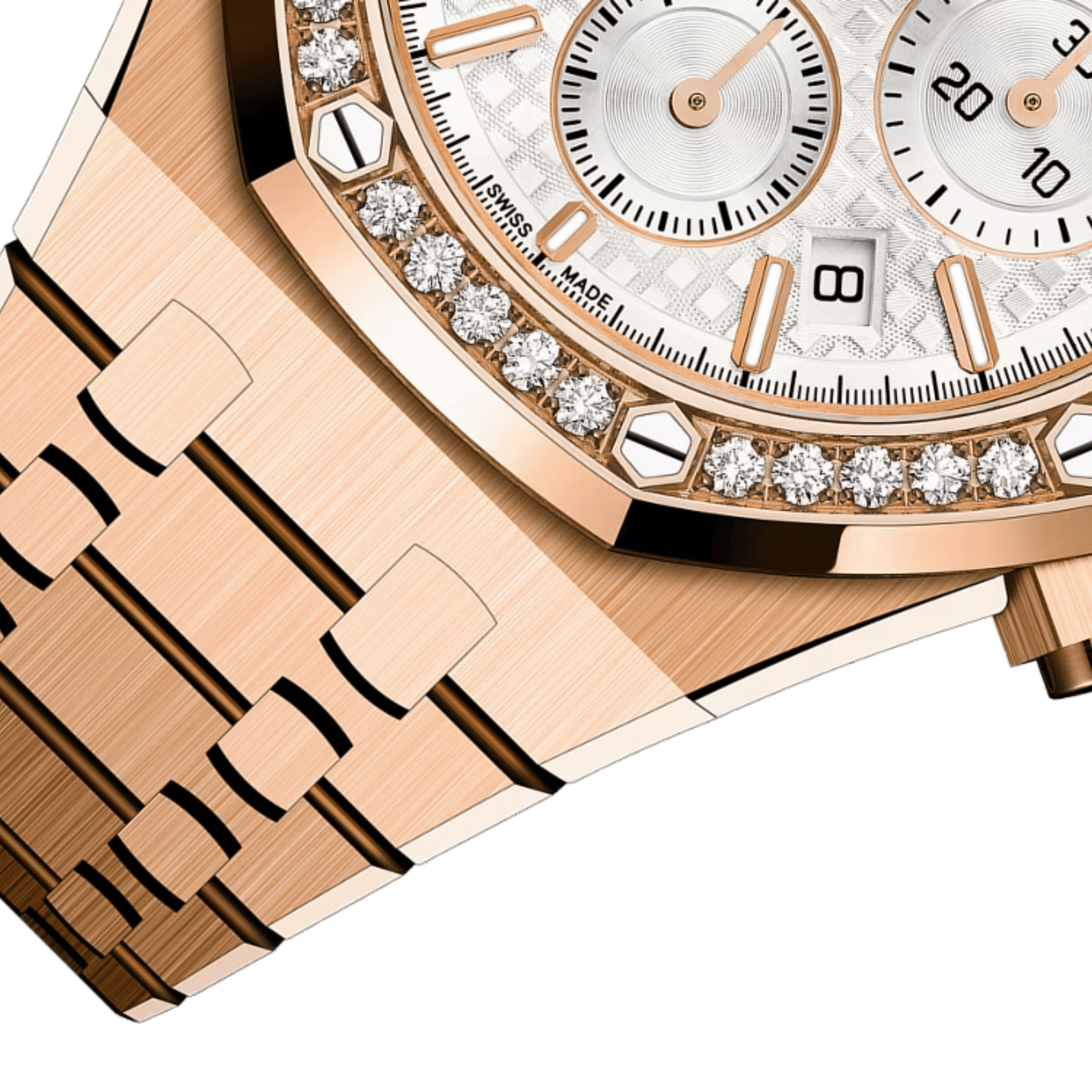 Royal Oak Chronograph Rose Gold Diamond Silver Dial 38mm Product Image 4
