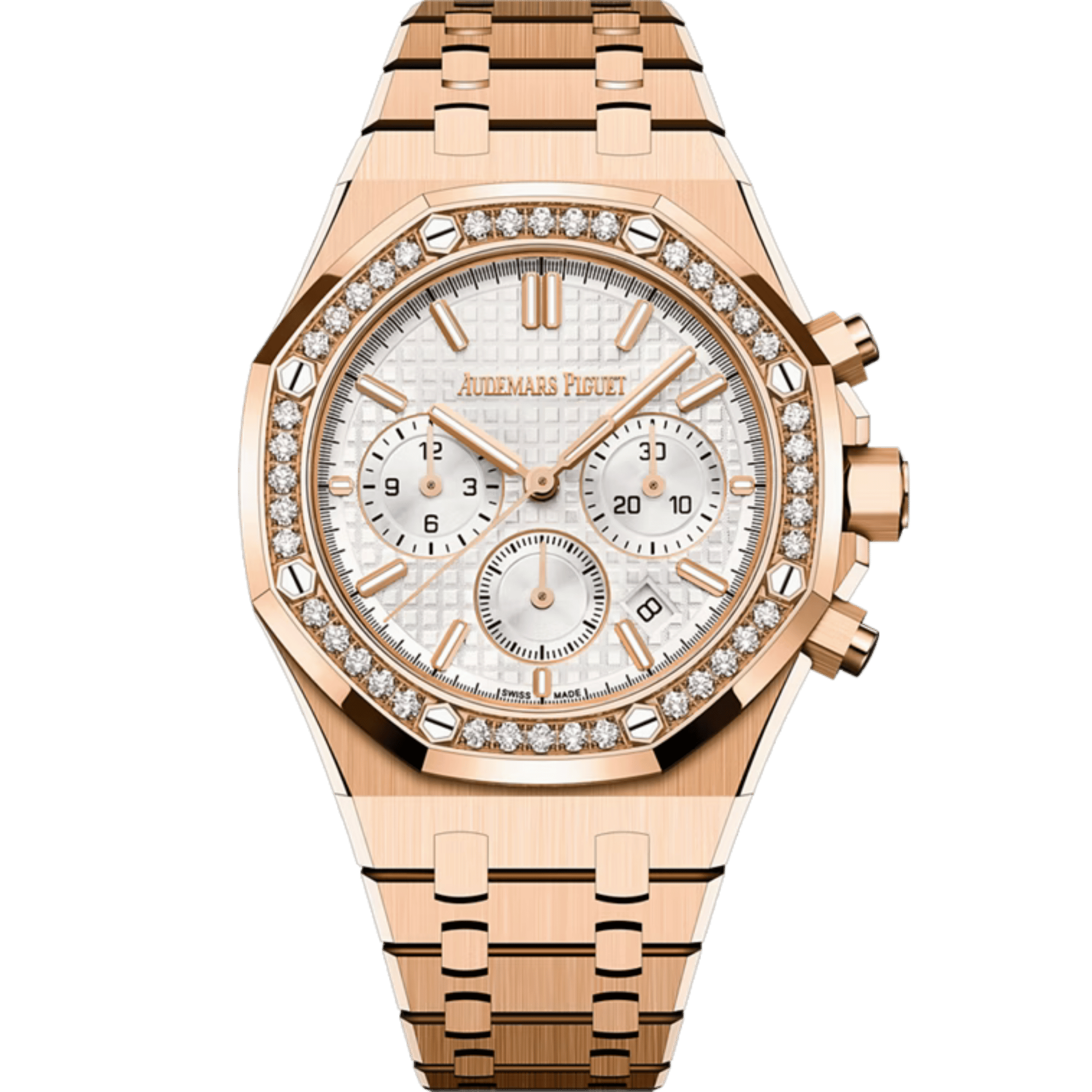 Royal Oak Chronograph Rose Gold Diamond Silver Dial 38mm Product Image 7