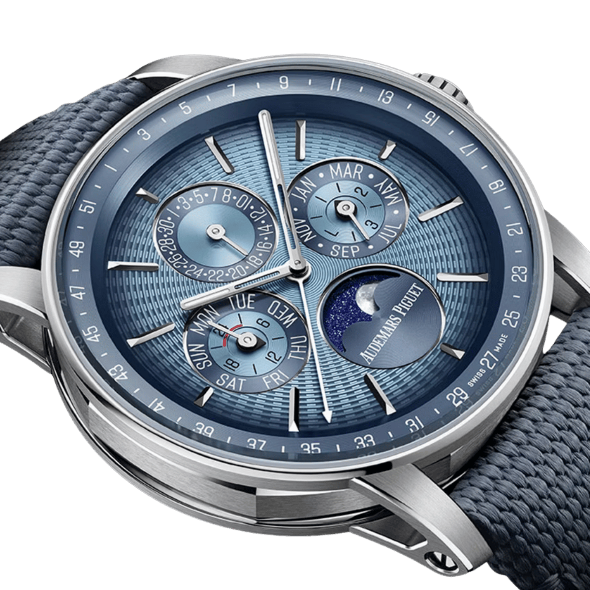 Code 11.59 Perpetual Calendar White Gold Ice Blue Dial 41mm Product Image 1