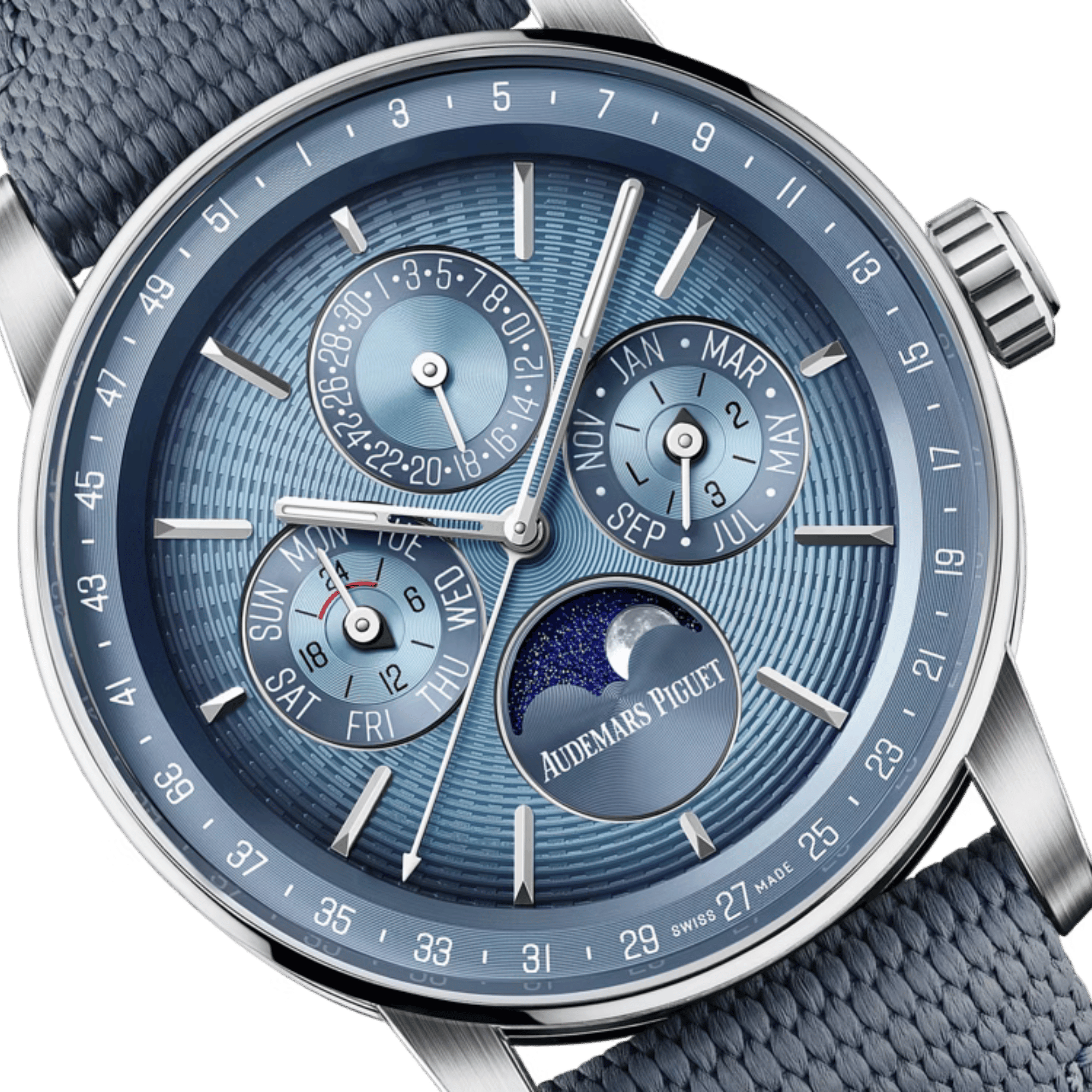 Code 11.59 Perpetual Calendar White Gold Ice Blue Dial 41mm Product Image 2