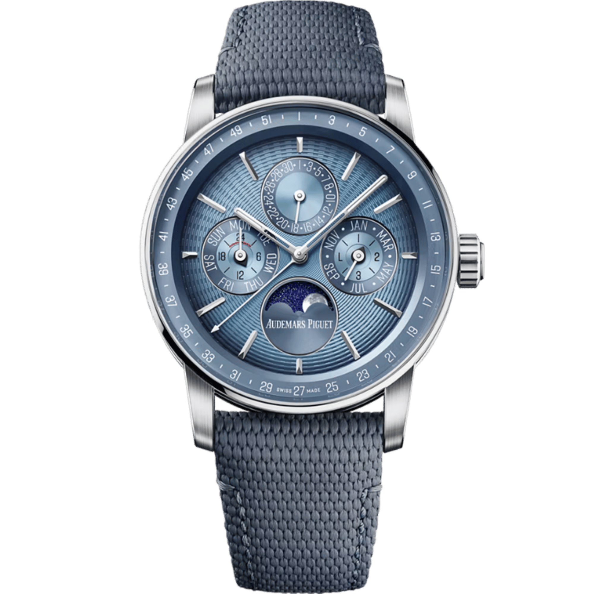 Code 11.59 Perpetual Calendar White Gold Ice Blue Dial 41mm Product Image 7