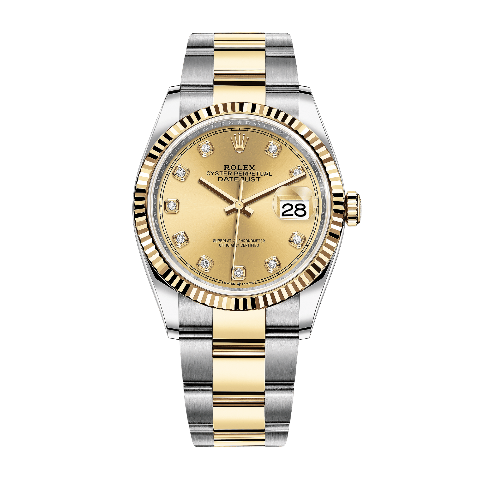 Datejust Yellow Gold & Steel Champagne Dial 36mm Product Image