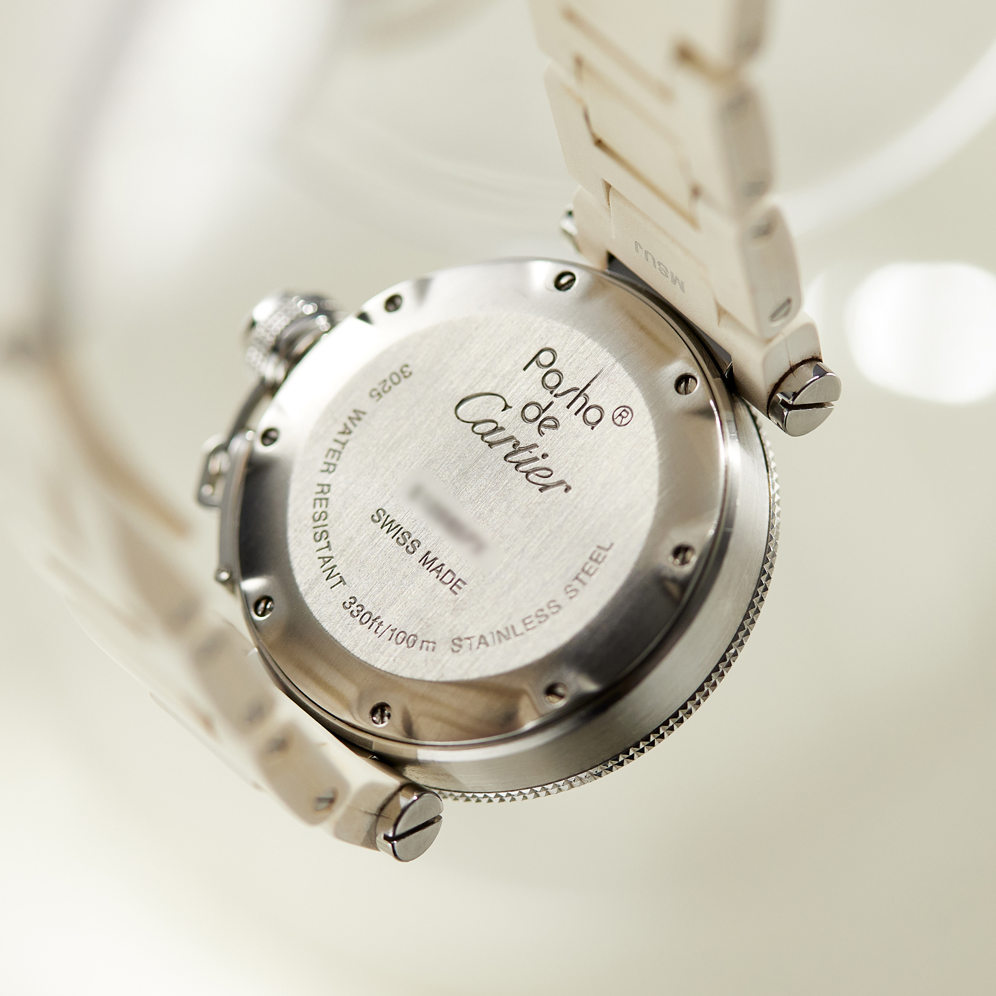 Pasha de Cartier Steel White Dial 33mm Product Image