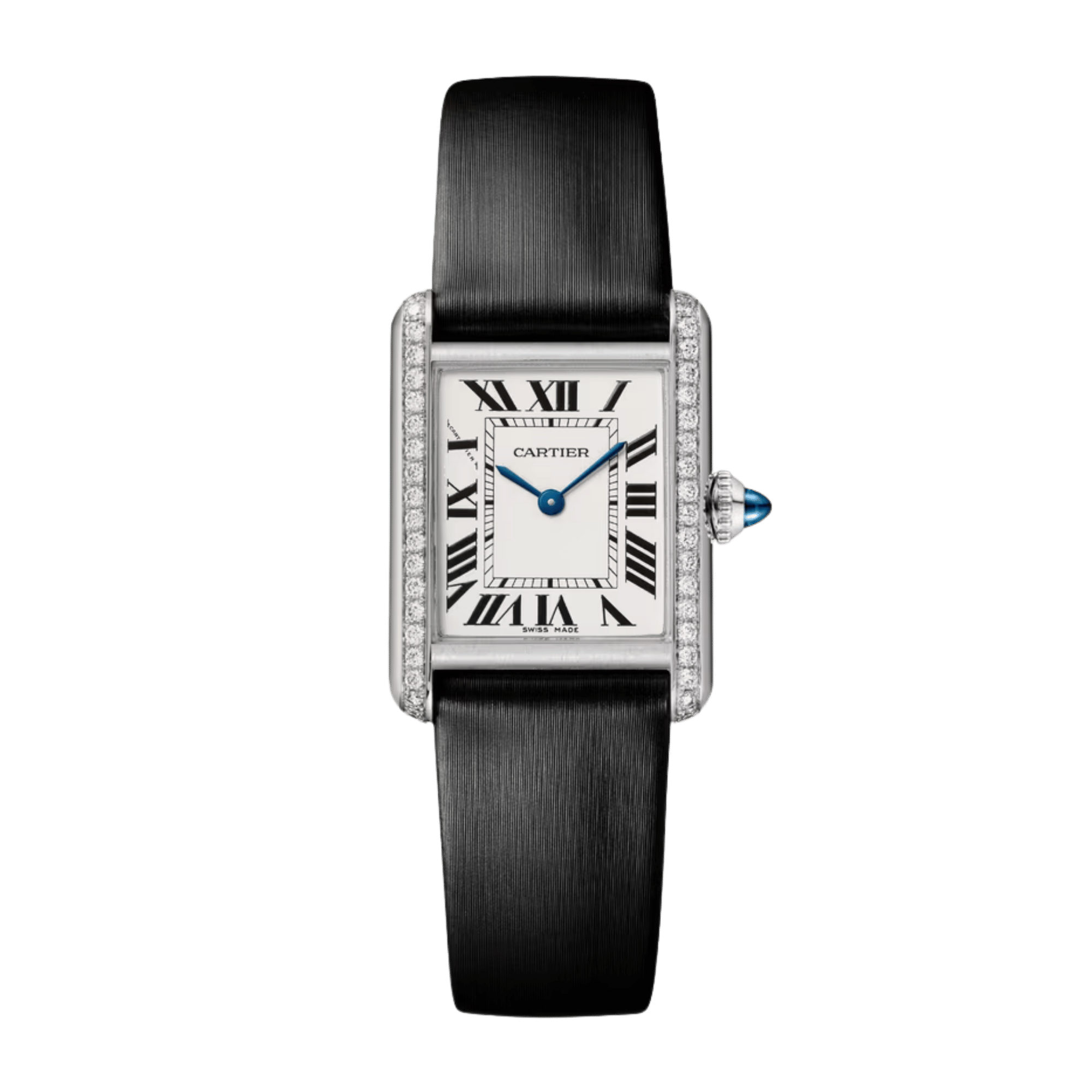 Tank Must de Cartier Steel Diamond Silver Dial 22mm Product Image