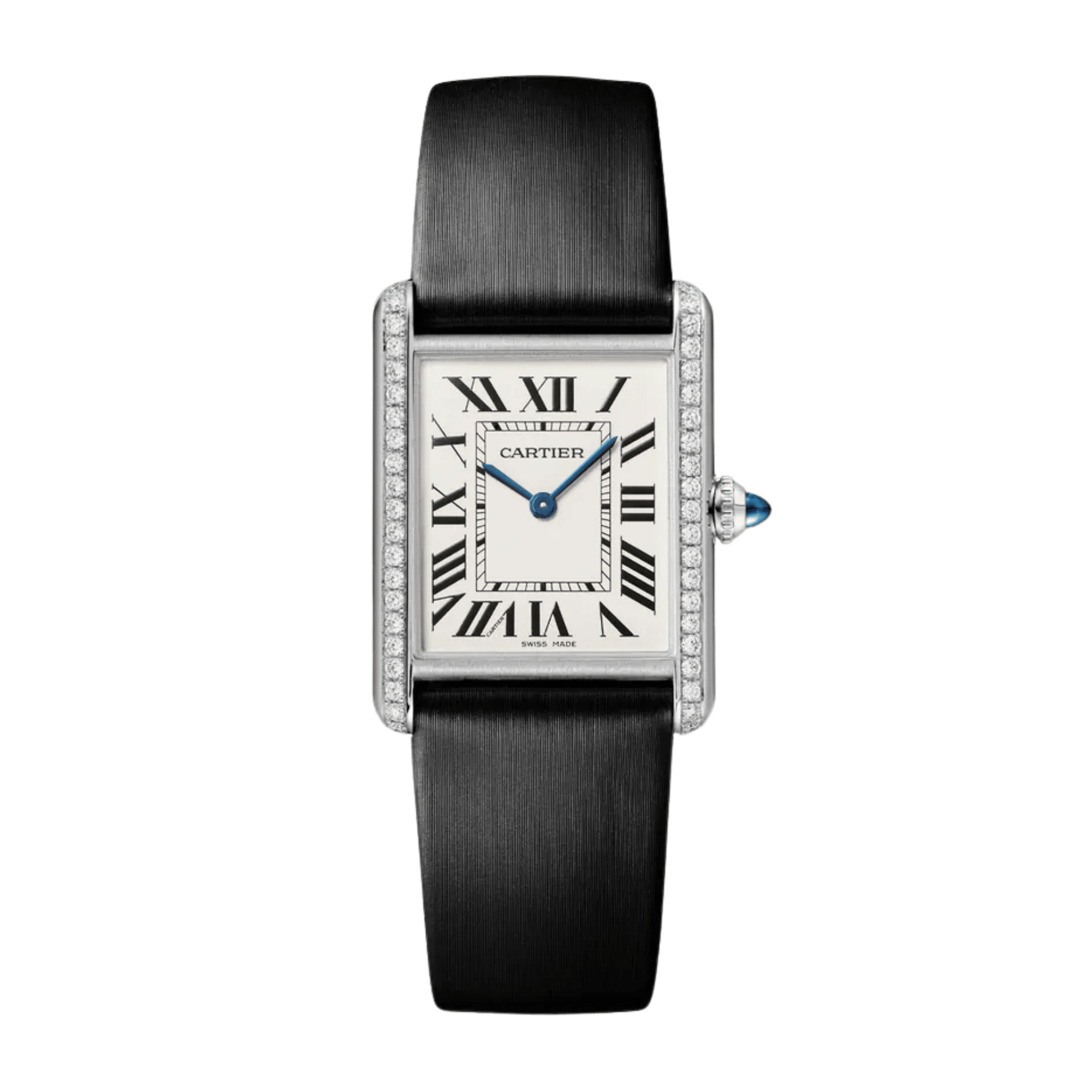 Tank Must de Cartier Steel Diamond Silver Dial 25mm Product Image