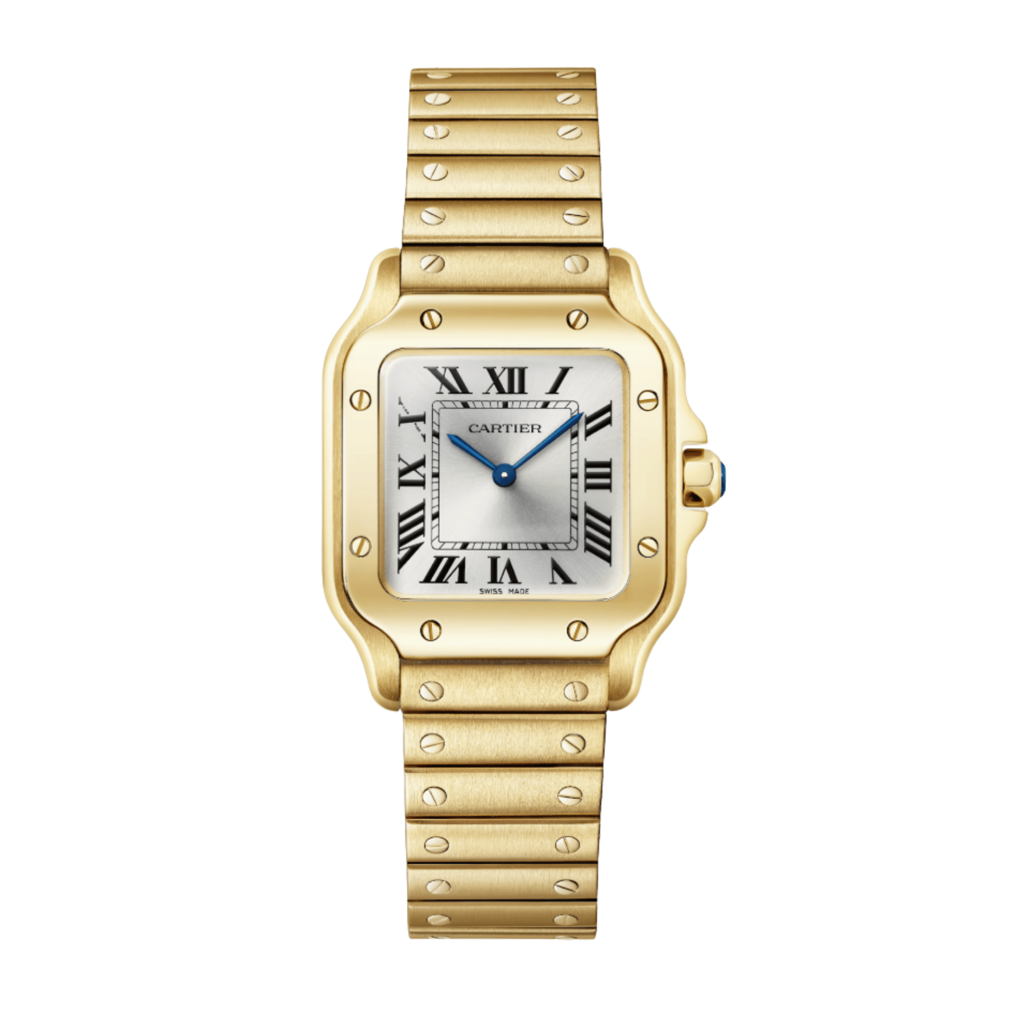 Santos de Cartier Yellow Gold Silver Dial 34mm Product Image