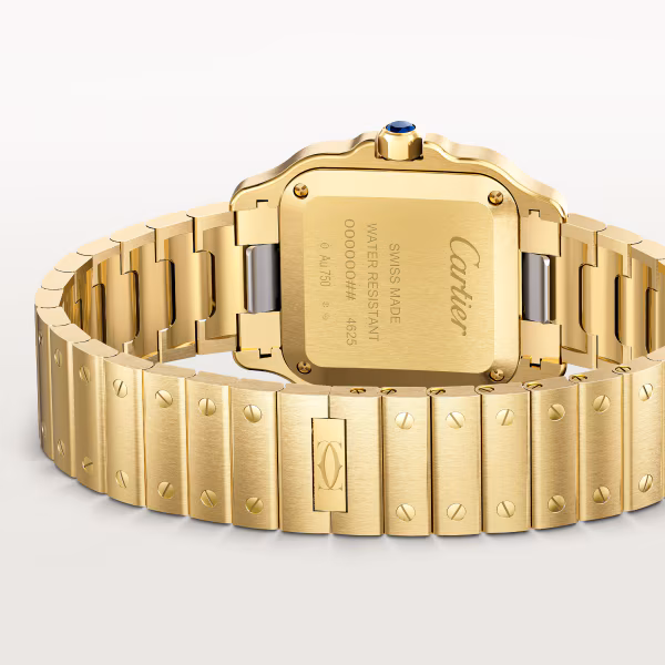 Santos de Cartier Yellow Gold Silver Dial 34mm Product Image 3