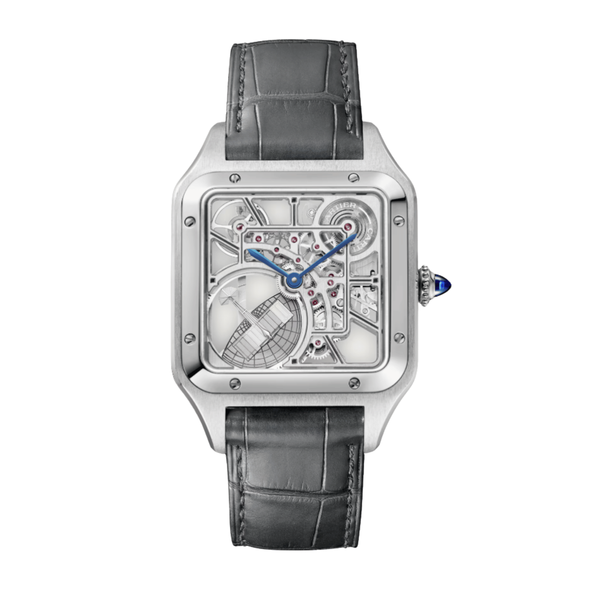 Santos-Dumont Micro-Rotor Steel Skeleton Dial 43mm Product Image