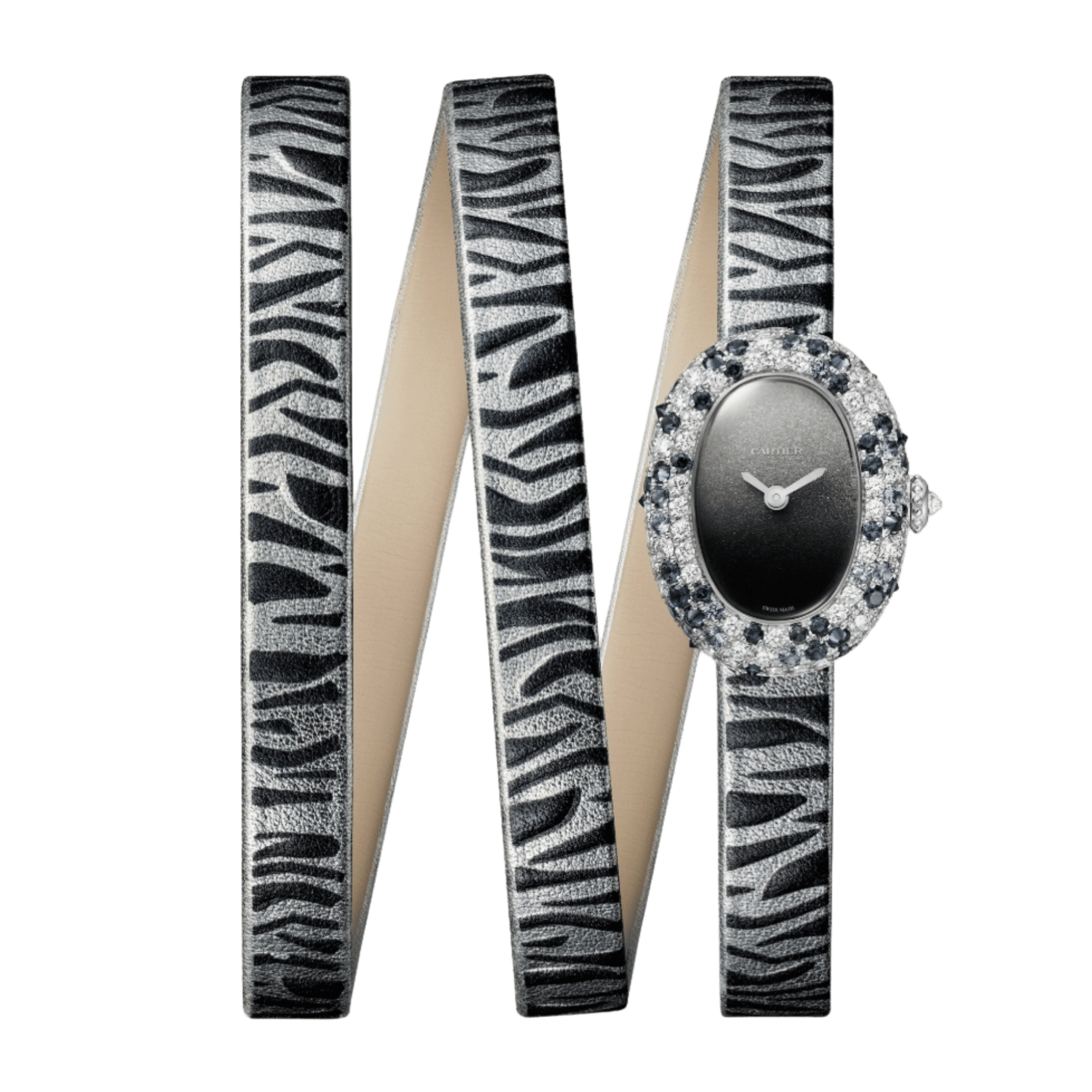 Baignoire de Cartier White Gold Diamond Black Dial 18mm Product Image