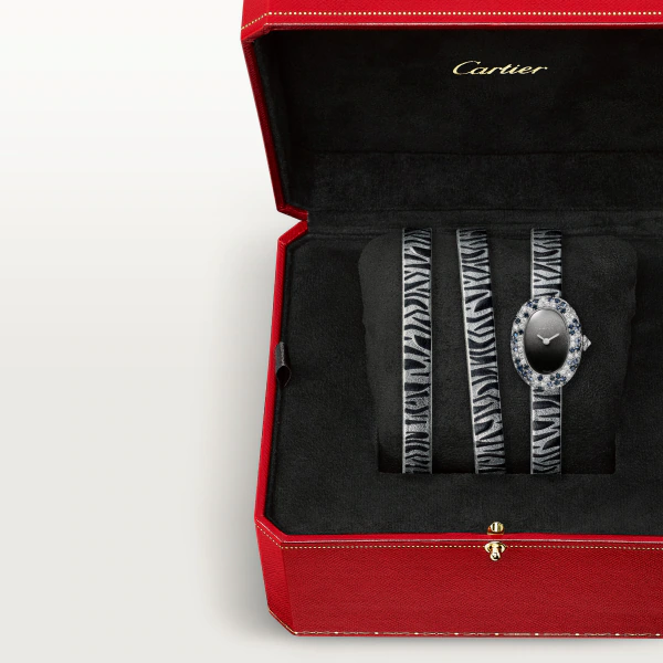 Baignoire de Cartier White Gold Diamond Black Dial 18mm Product Image 5