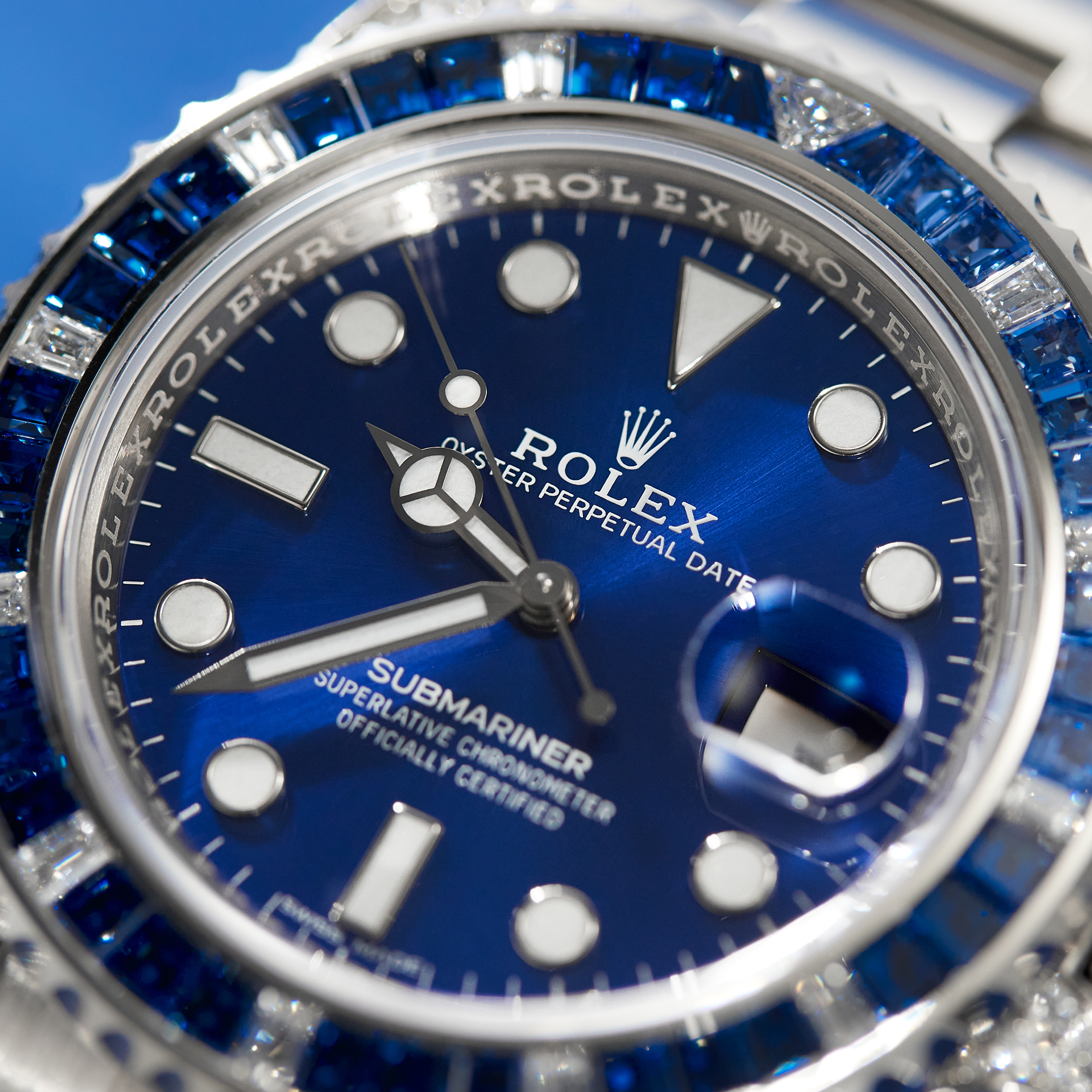 Submariner Date White Gold Diamond Blue Dial 40mm Product Image