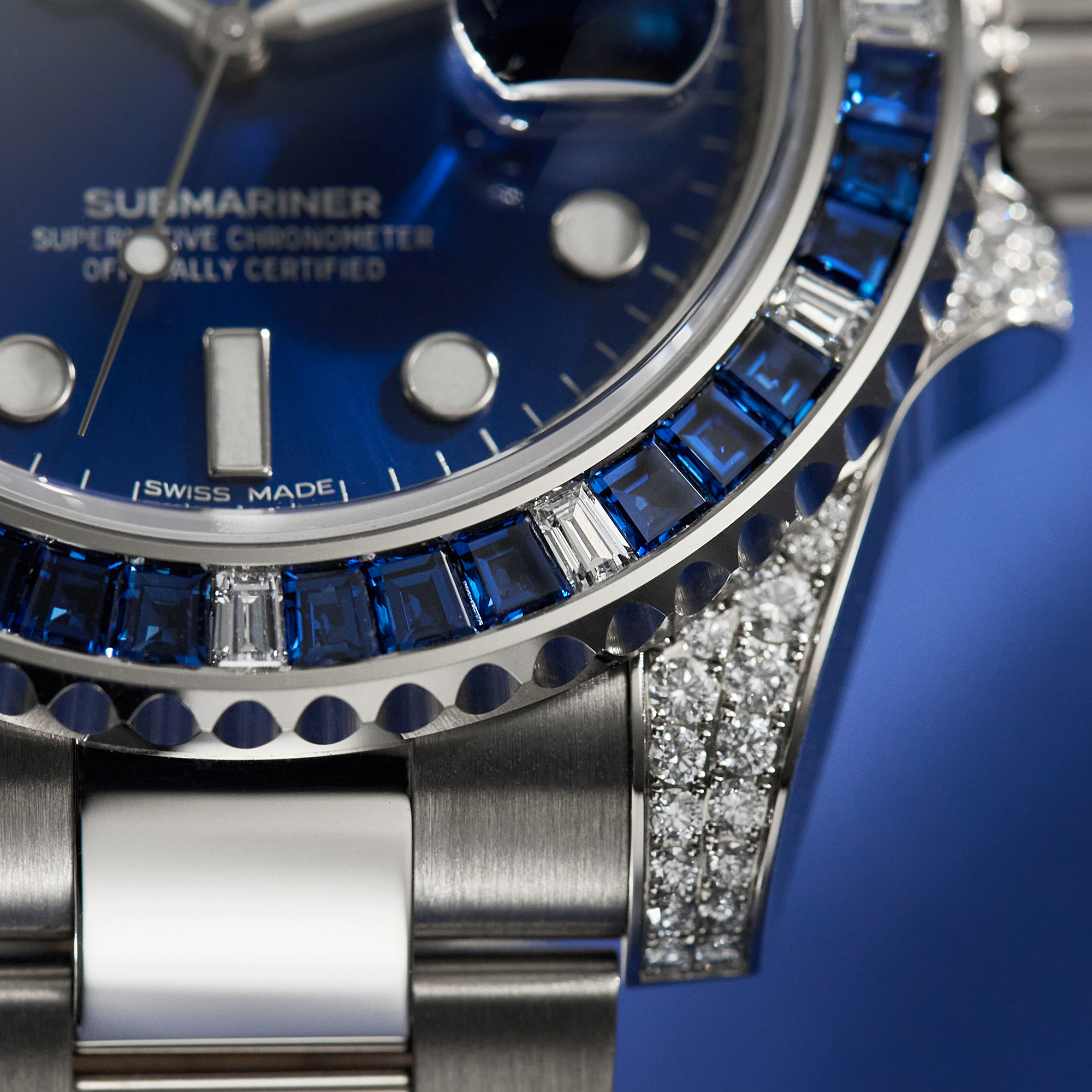 Submariner Date White Gold Diamond Blue Dial 40mm Product Image