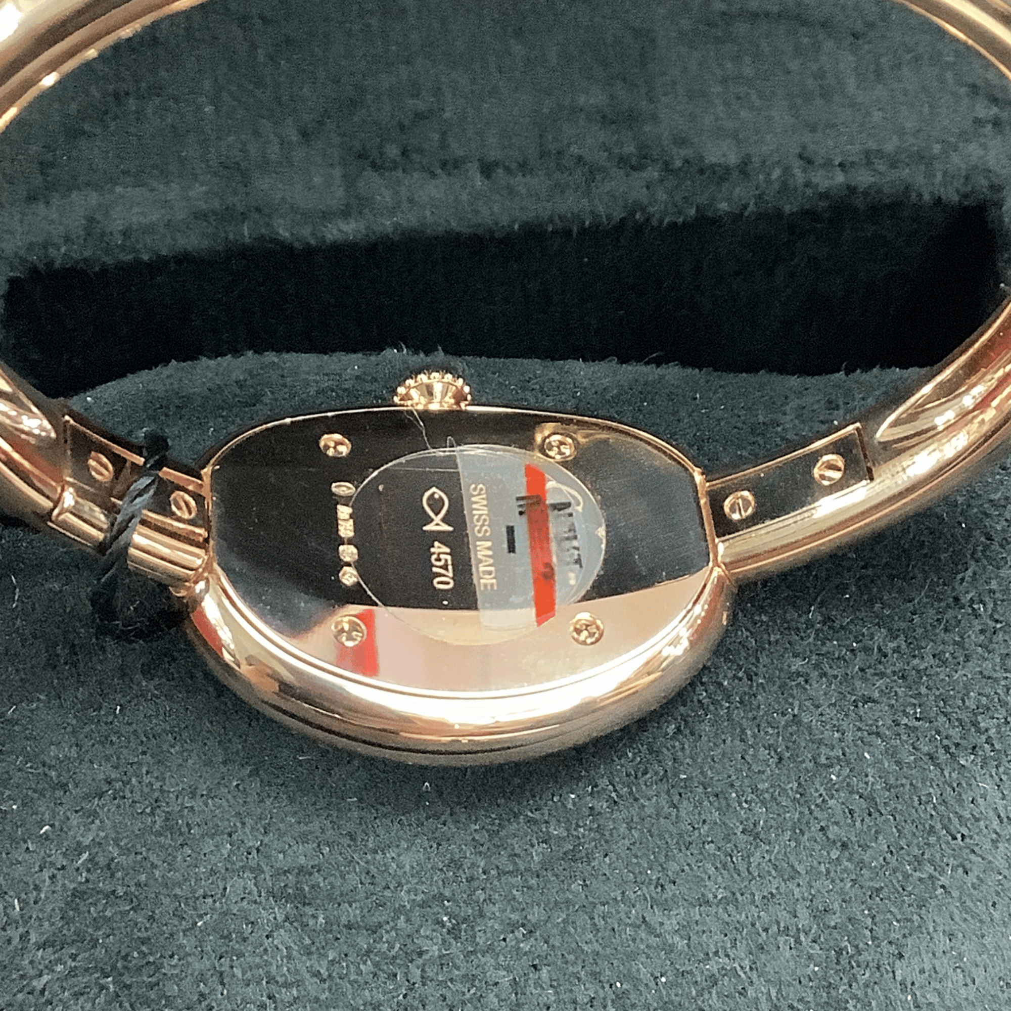 Baignoire de Cartier Size 15 Rose Gold Diamond Silver Dial 31mm Product Image 2