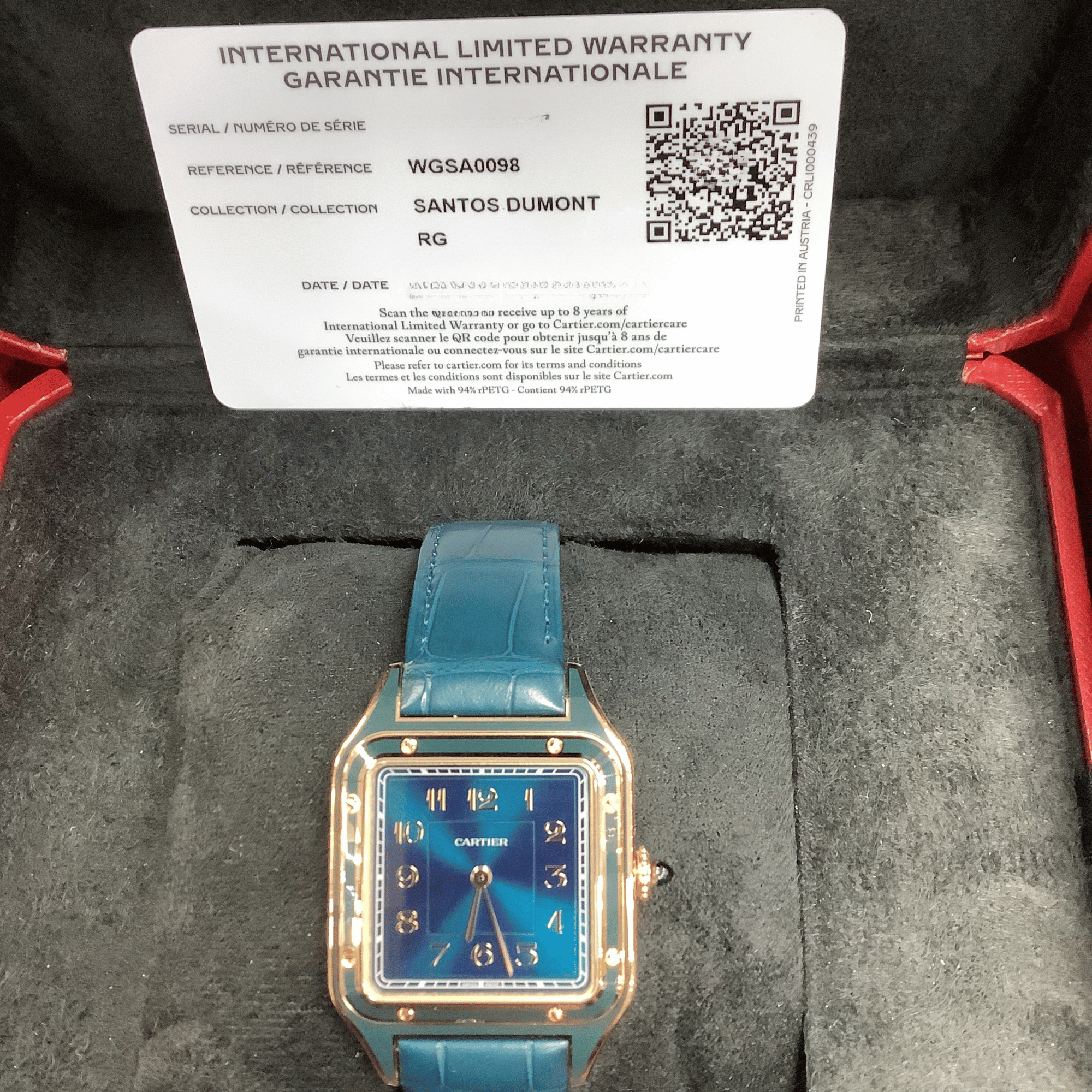 Santos-Dumont Rose Gold Blue Dial Limited Edition 31mm Product Image 6
