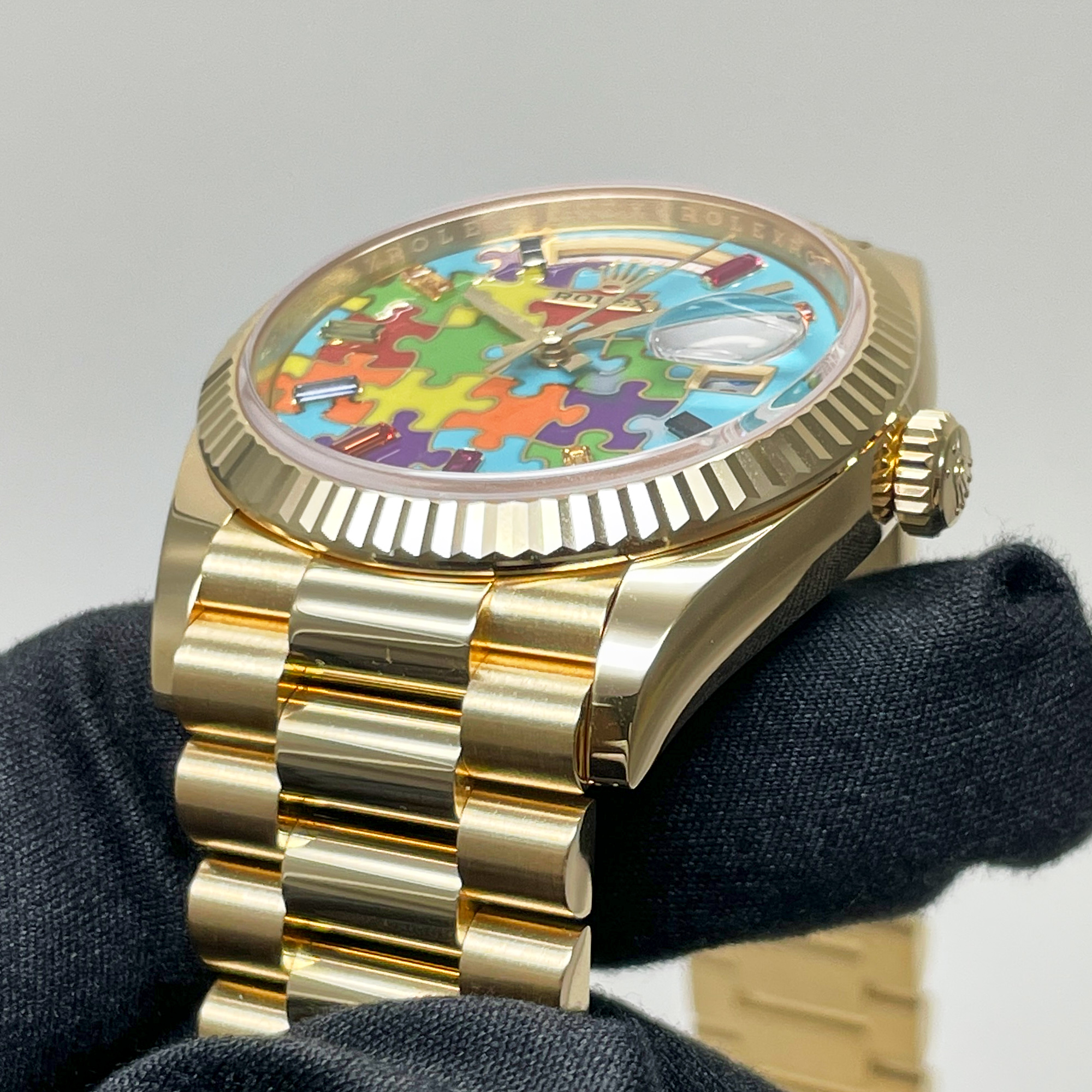 Day-Date Yellow Gold Multi-Color Puzzle Dial 36mm Product Image 2