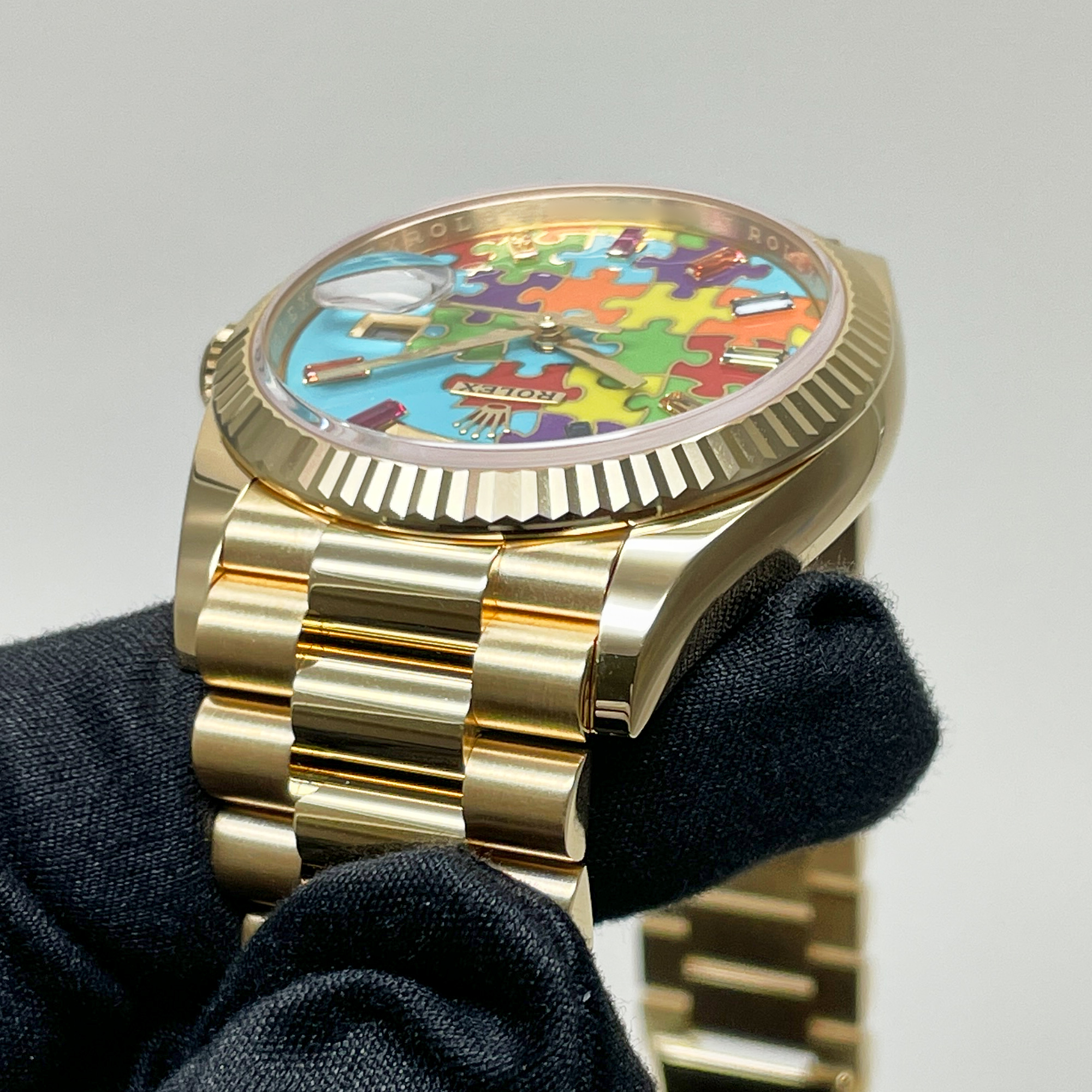Day-Date Yellow Gold Multi-Color Puzzle Dial 36mm Product Image 4
