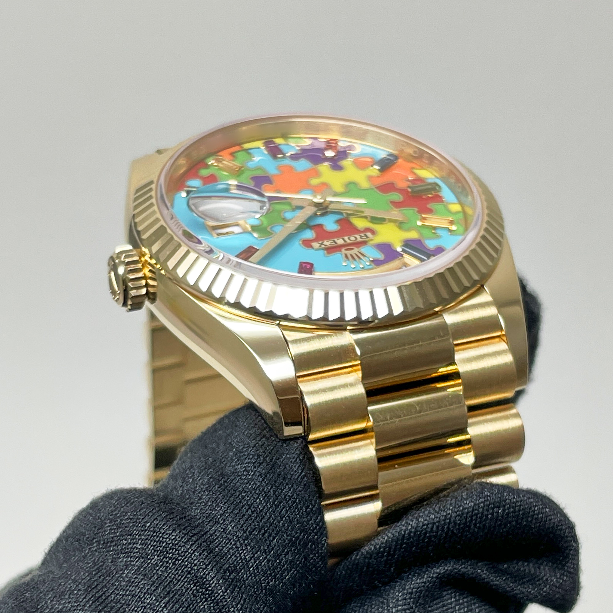 Day-Date Yellow Gold Multi-Color Puzzle Dial 36mm Product Image 5