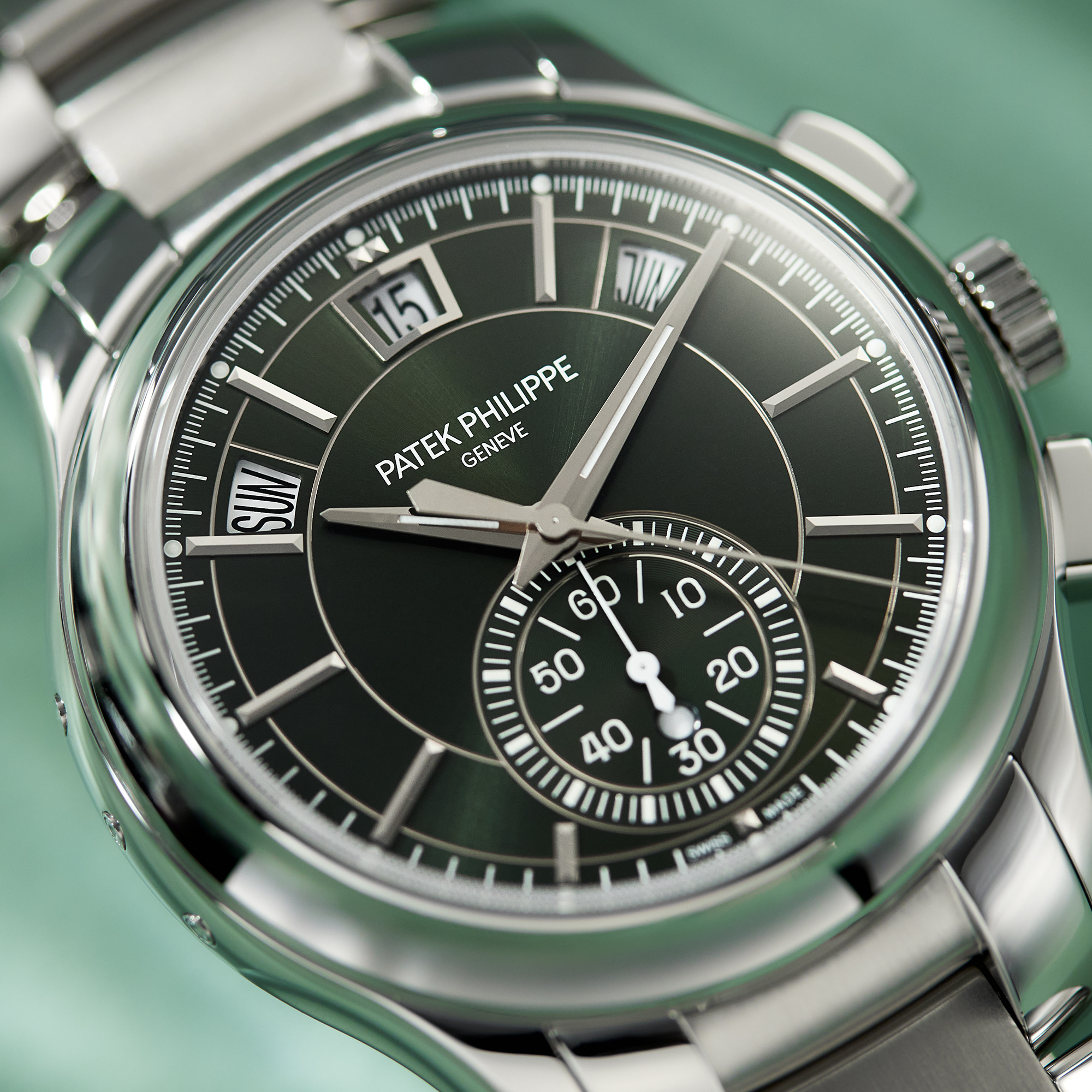 Annual Calendar Chronograph Steel Green Dial 42mm Product Image