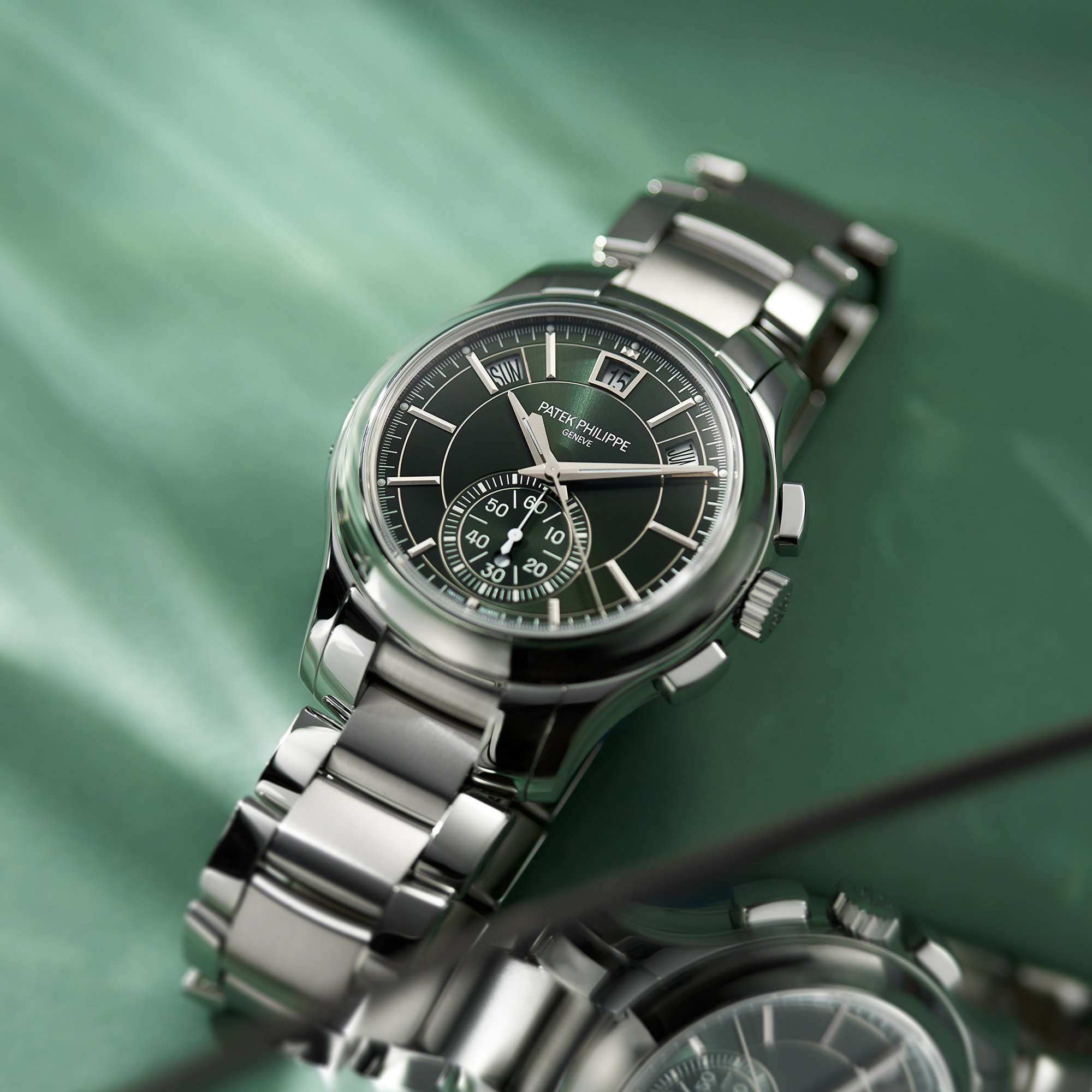 Annual Calendar Chronograph Steel Green Dial 42mm Product Image