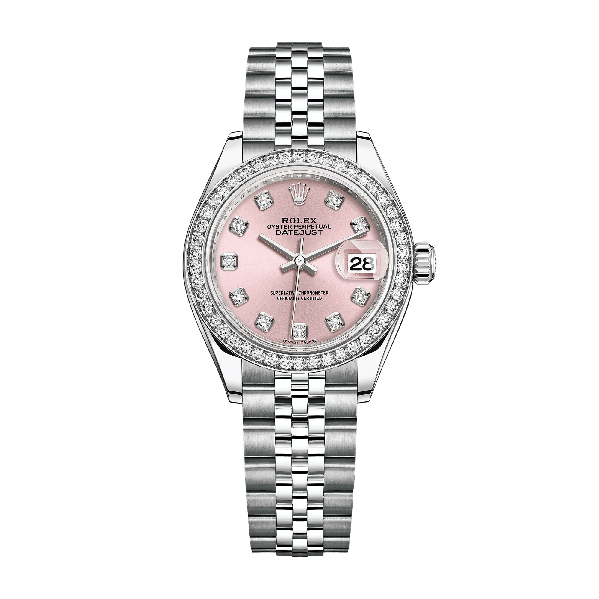 Lady-Datejust Steel Diamond Jubilee Pink Dial 28mm Product Image