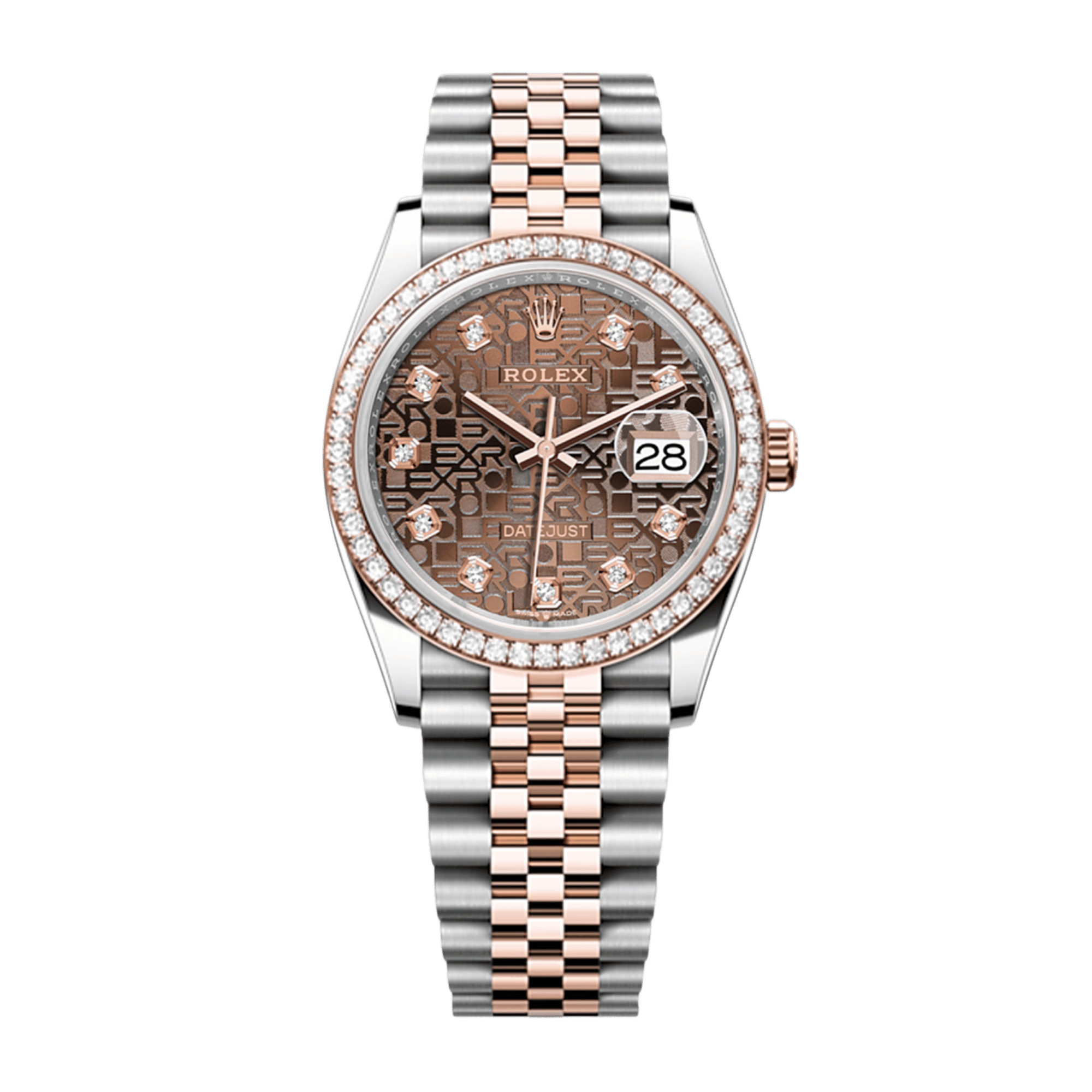 Datejust Rose Gold & Steel Diamond Jubilee Brown Computer Dial 36mm Product Image