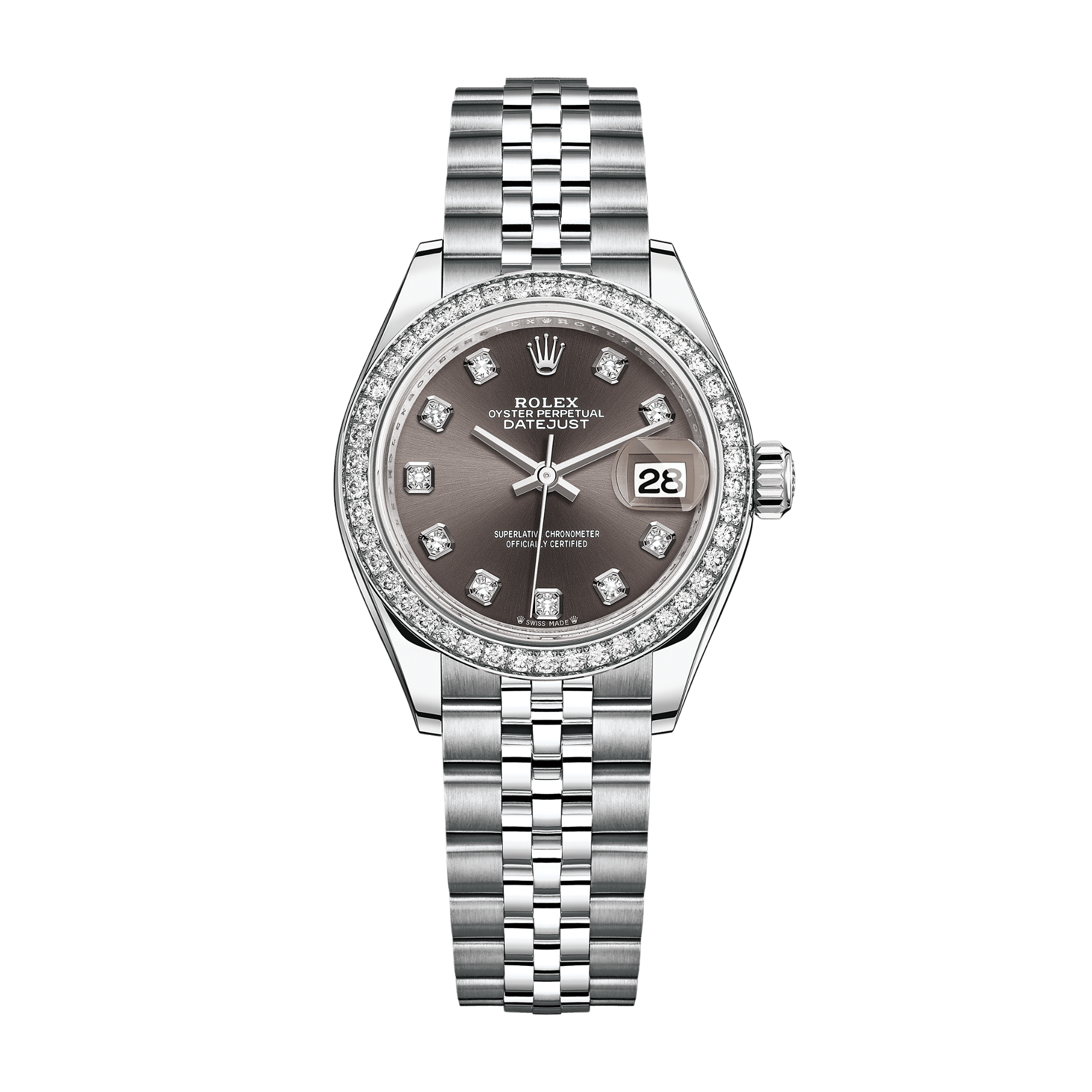 Lady-Datejust Steel Diamond Jubilee Grey Dial 28mm Product Image