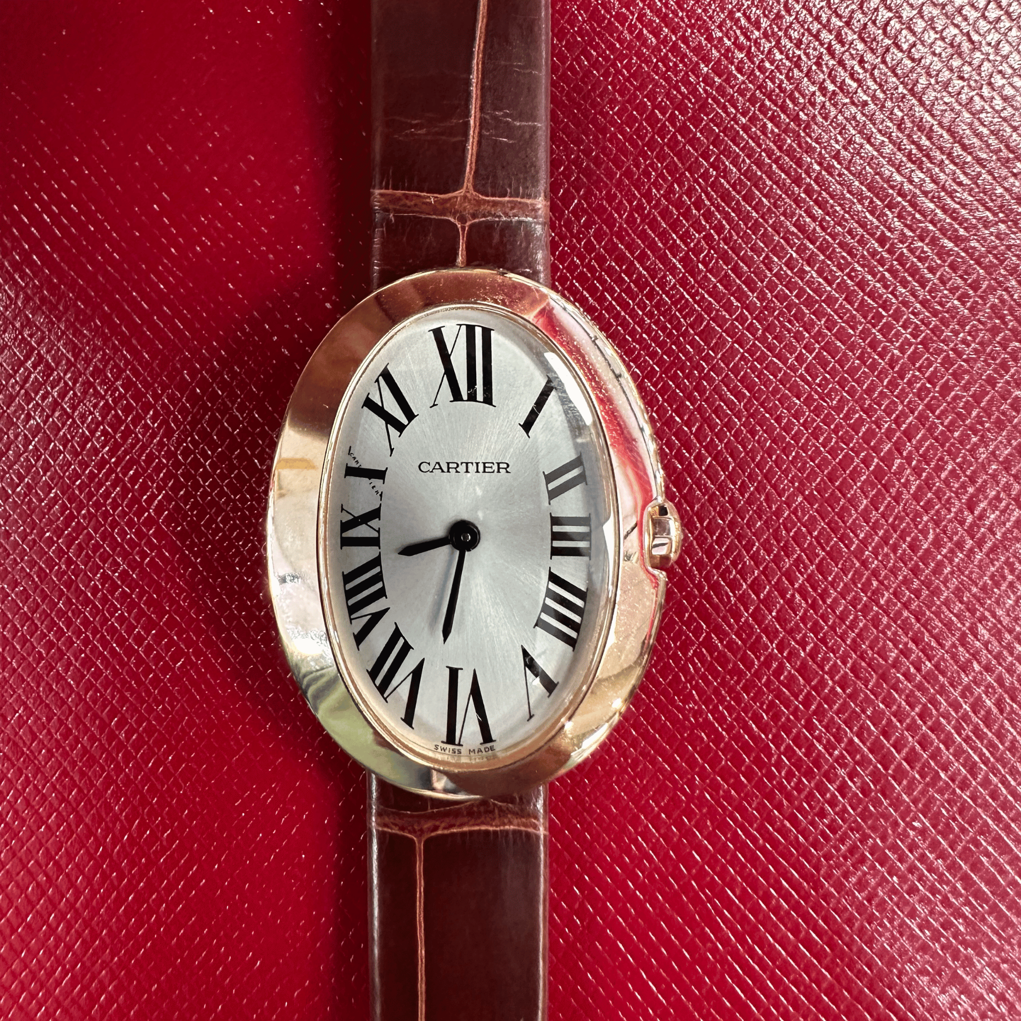 Baignoire de Cartier Rose Gold Silver Dial 24mm Product Image 1