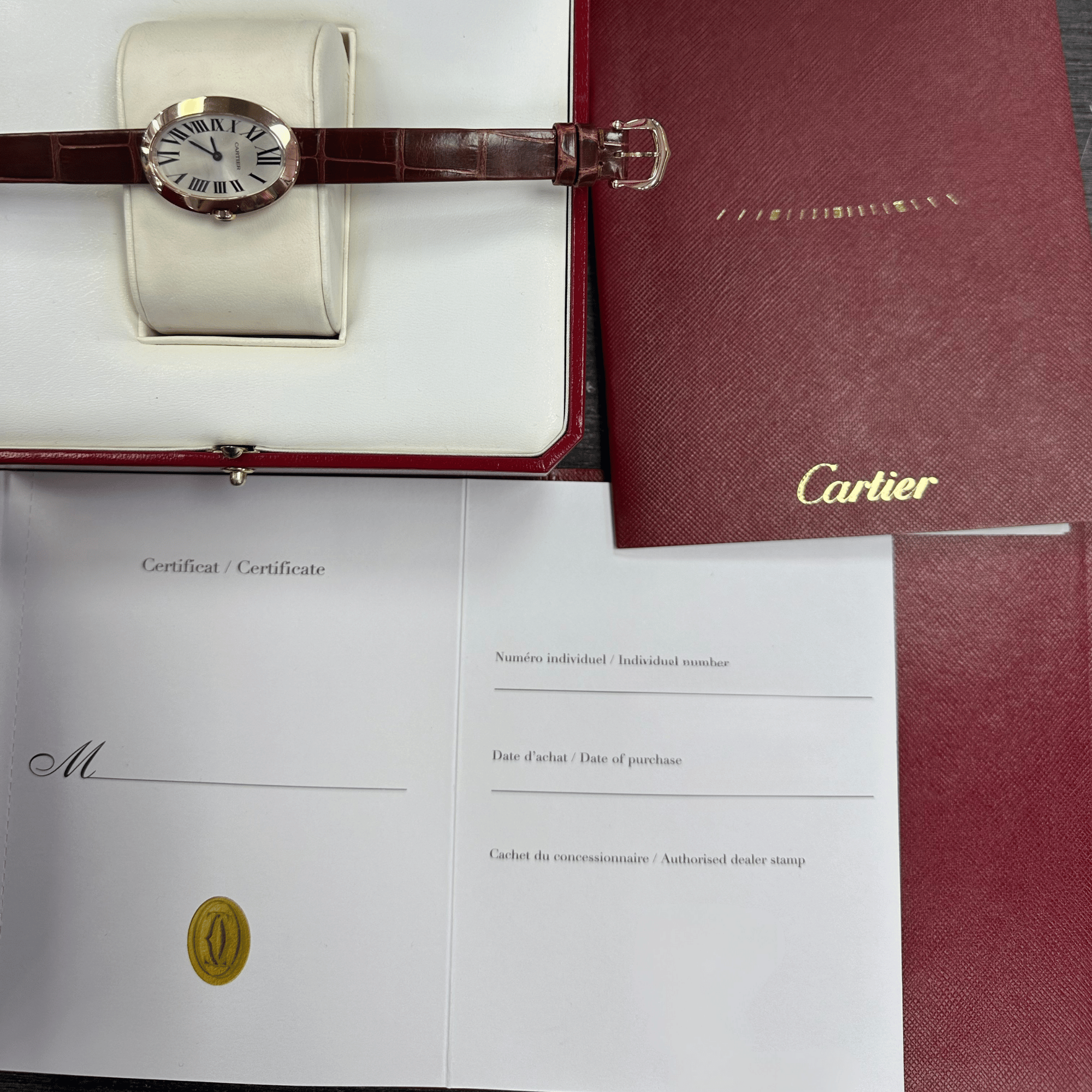 Baignoire de Cartier Rose Gold Silver Dial 24mm Product Image 7