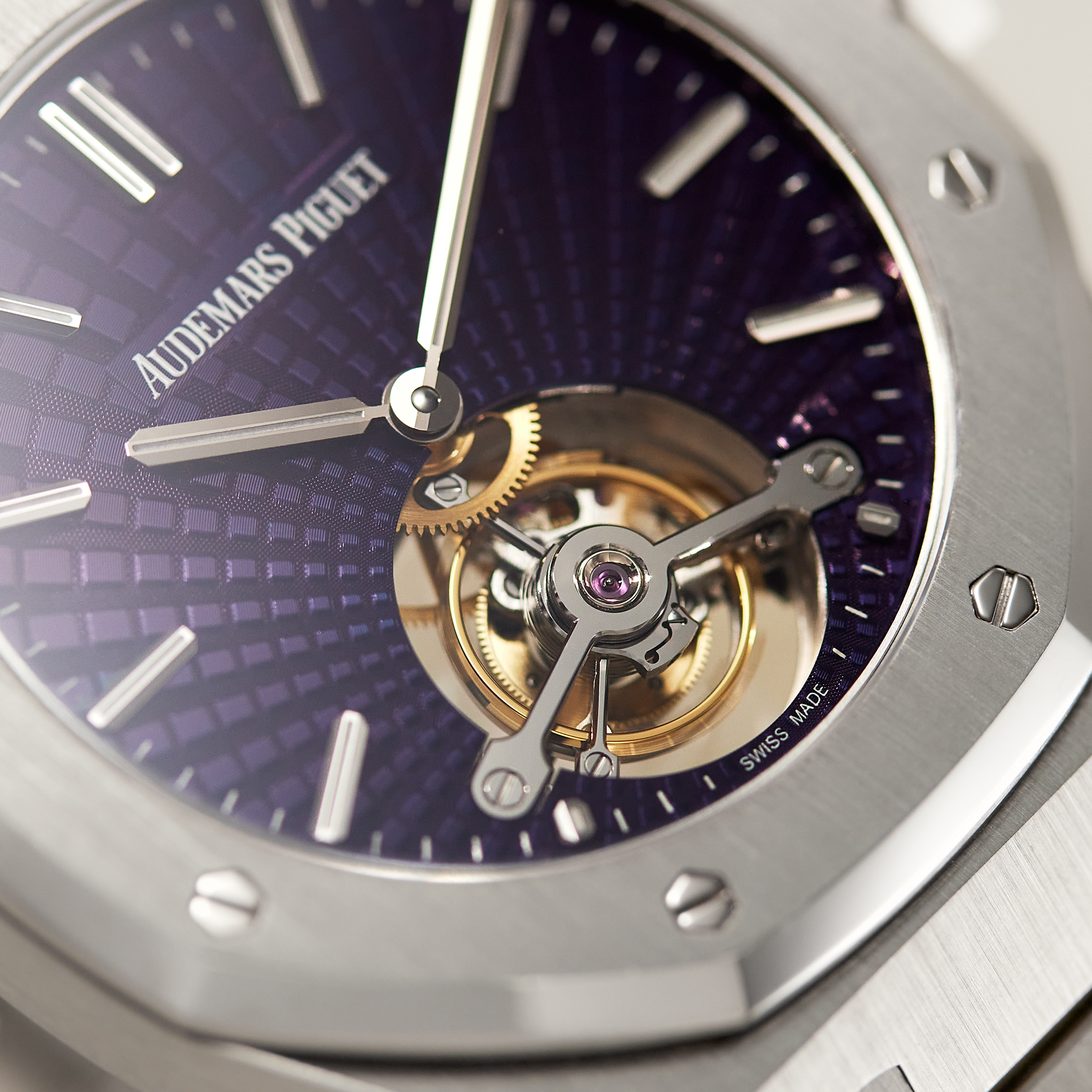 Audemars Piguet Royal Oak Tourbillon Extra-Thin Steel Purple Dial
