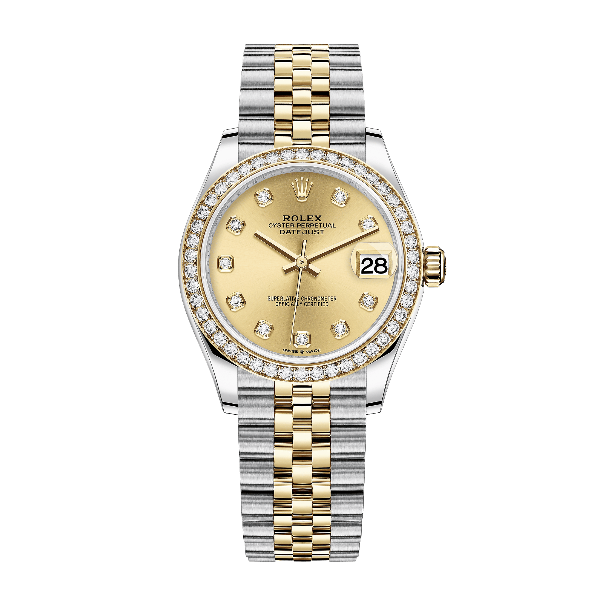 Datejust Yellow Gold & Steel Diamond Jubilee Champagne Dial 31mm Product Image