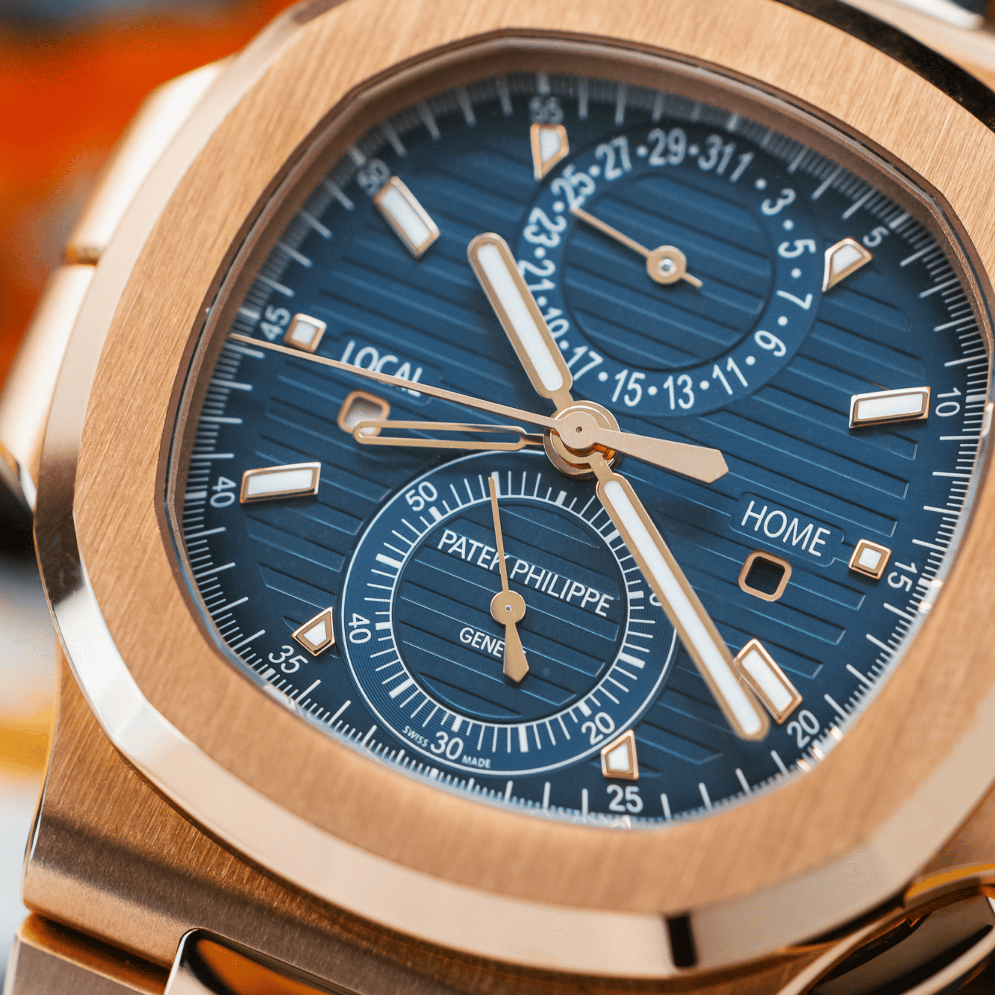 Nautilus Travel Time Rose Gold Blue Dial 40mm Product Image