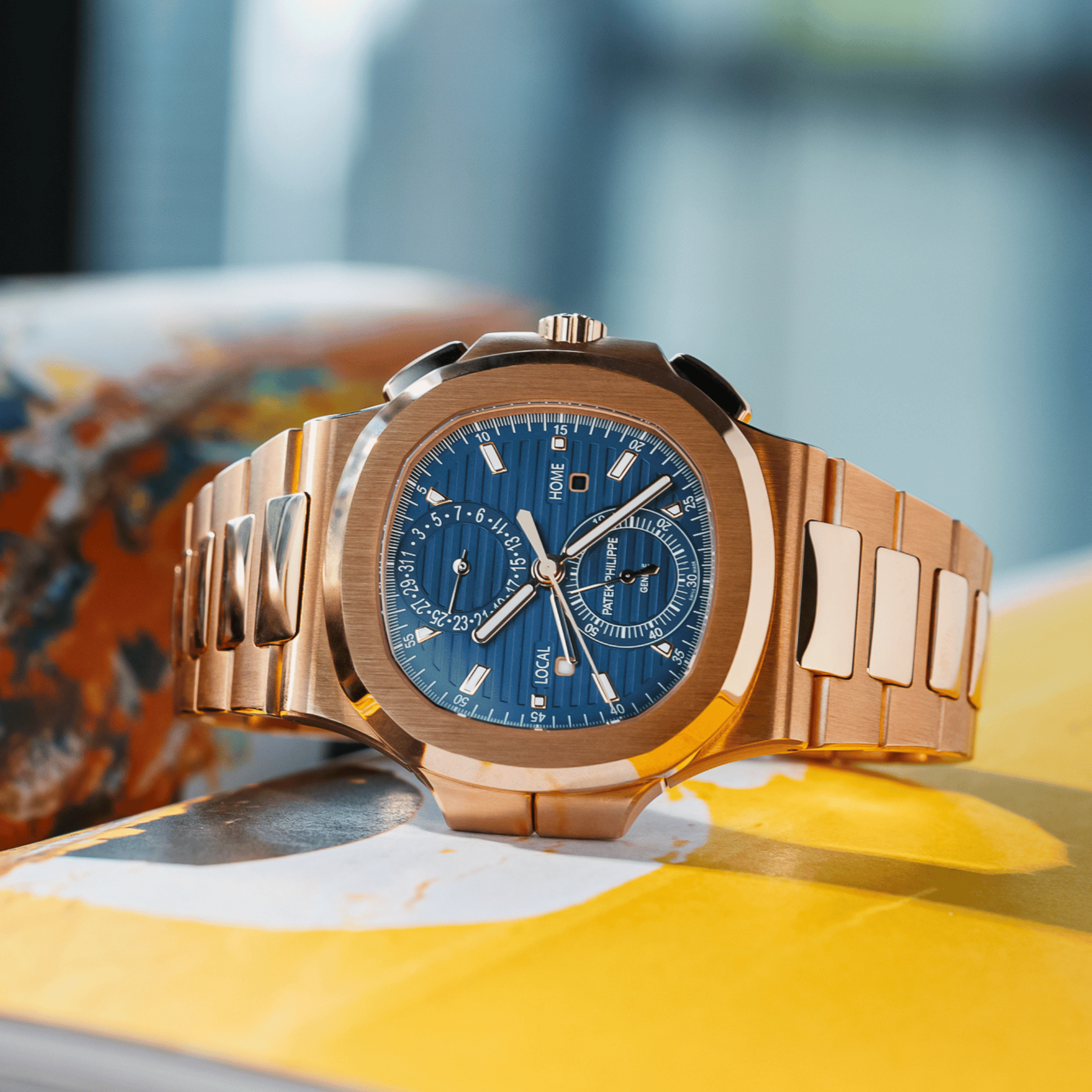 Nautilus Travel Time Rose Gold Blue Dial 40mm Product Image
